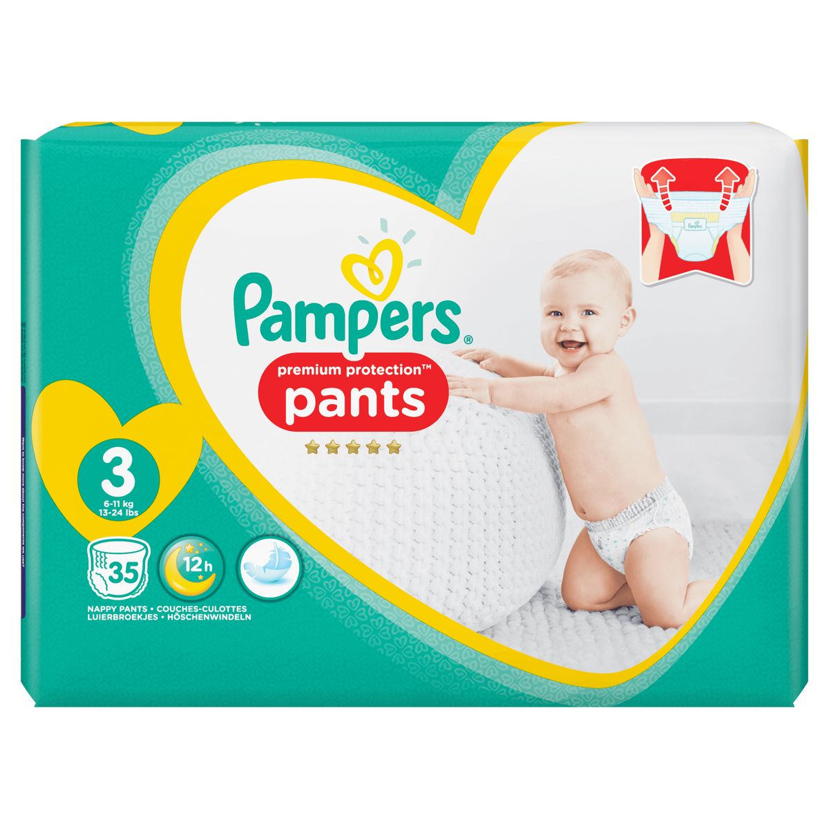 PAMPERS Active fit pants couches culottes taille 3 de 6 à 11kg 35 couches