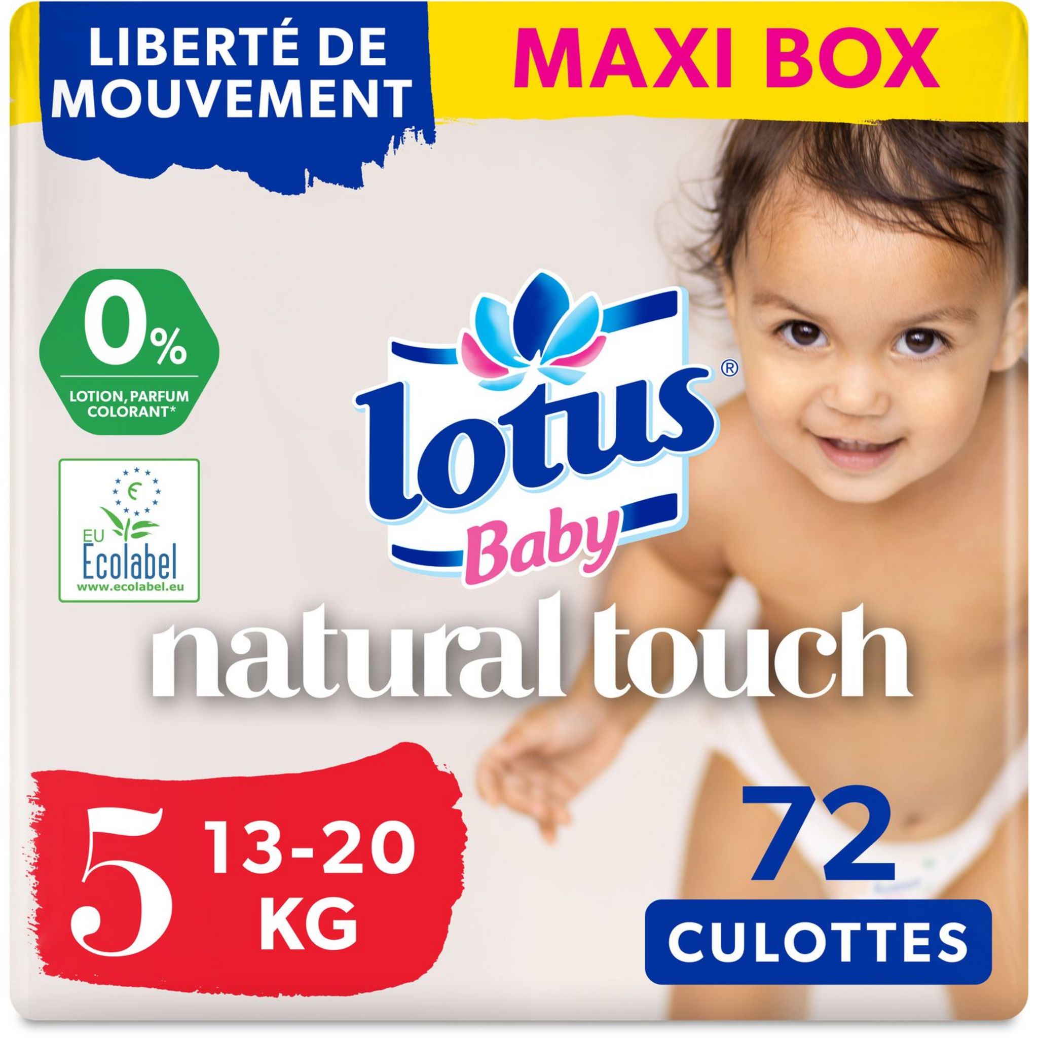 LOTUS BABY Couchesculottes Natural Touch 1320kg taille 5 72 couches