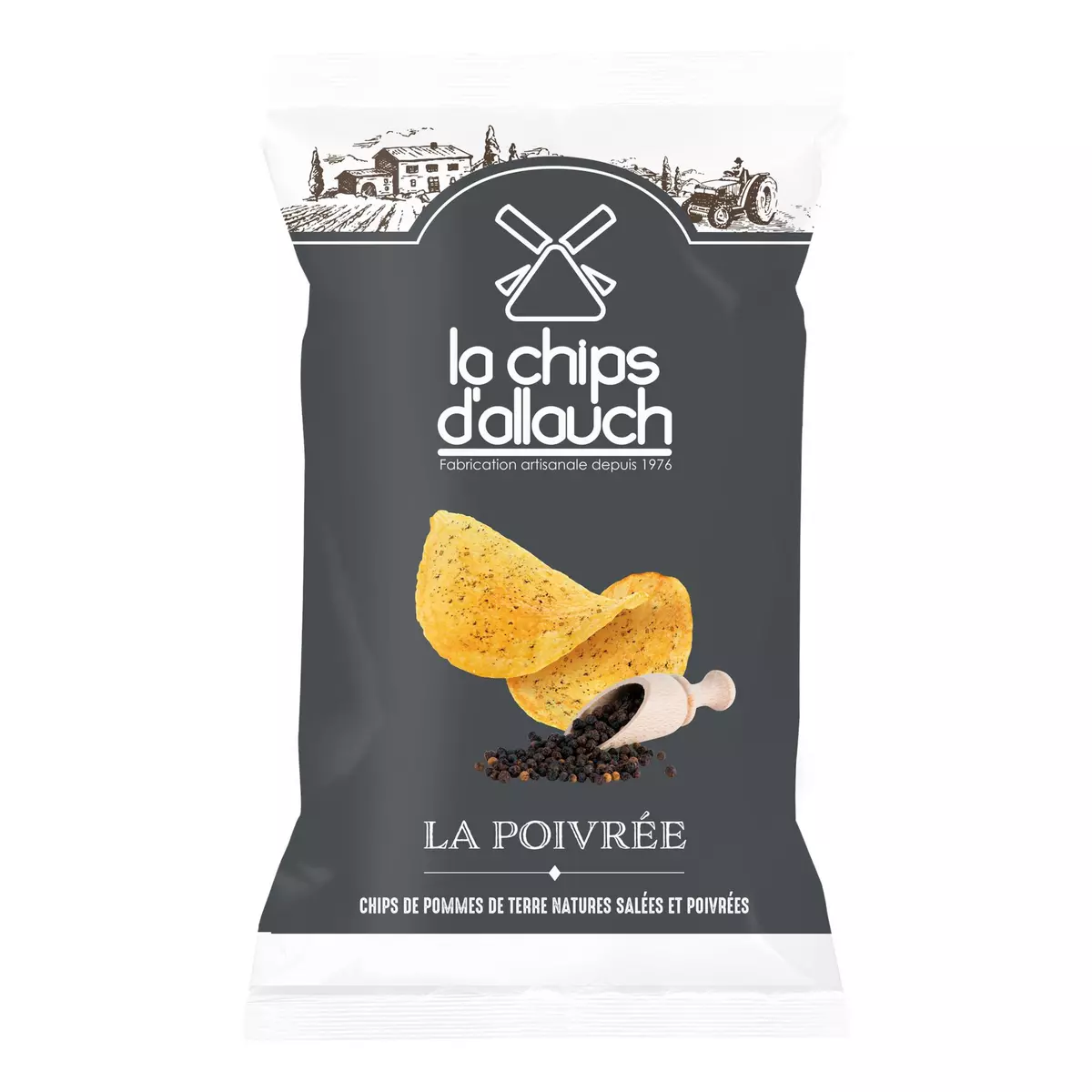 LA CHIPS D'ALLAUCH Chips artisanale poivrée 125g