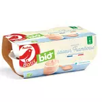 AUCHAN BABY BIO Pot dessert lacté brassé framboise dès 6 mois 4x100g