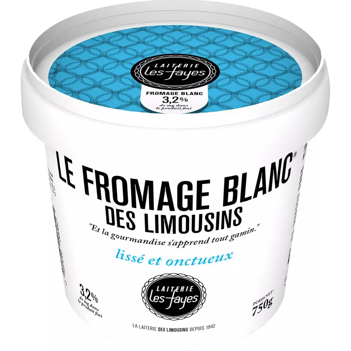 LAITERIE LES FAYES Fromage blanc des Limousins 3,2%MG 750g