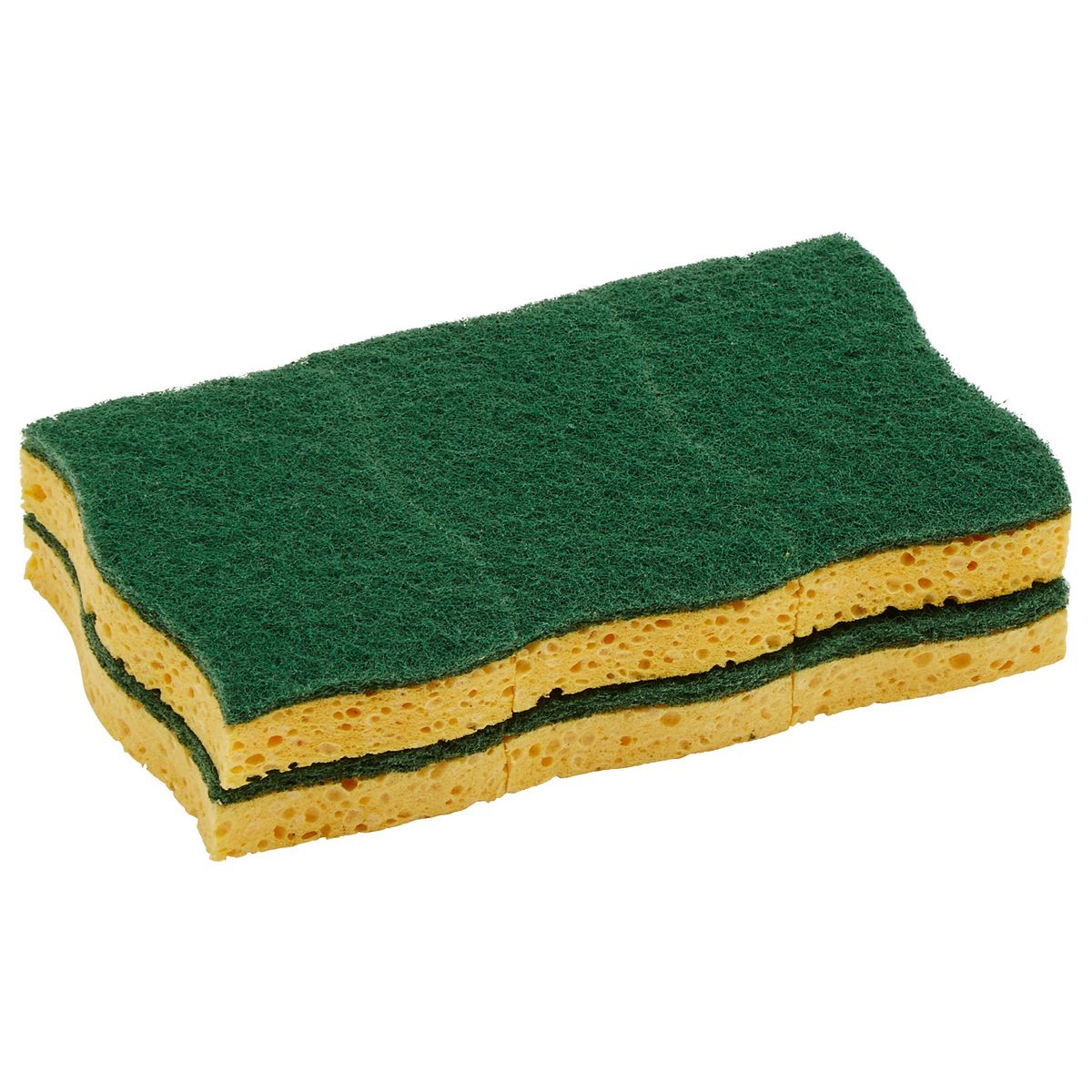 AUCHAN Éponges grattantes multi-usages 6 éponges