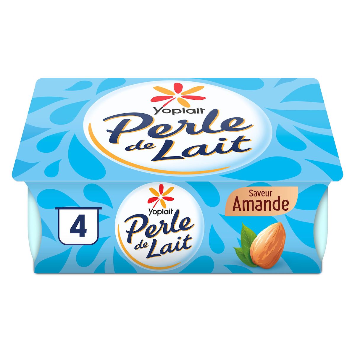 PERLE DE LAIT Yaourt brassé à l'amande 4x125g