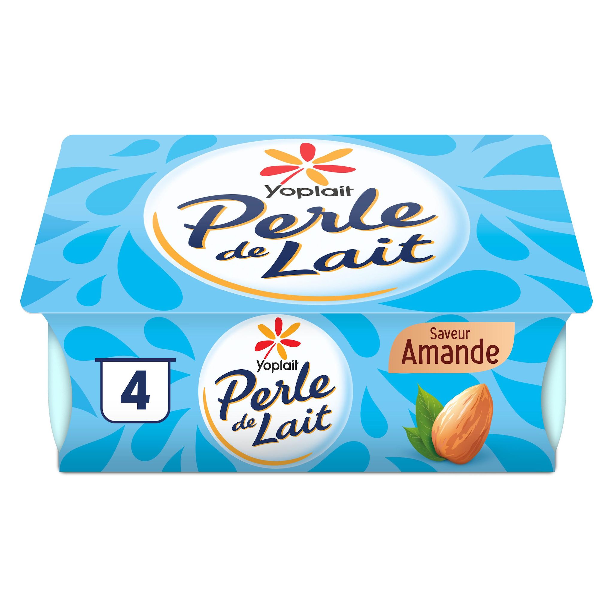 Voir la diapositive 2 : PERLE DE LAIT Yaourt brassé à l'amande 4x125g