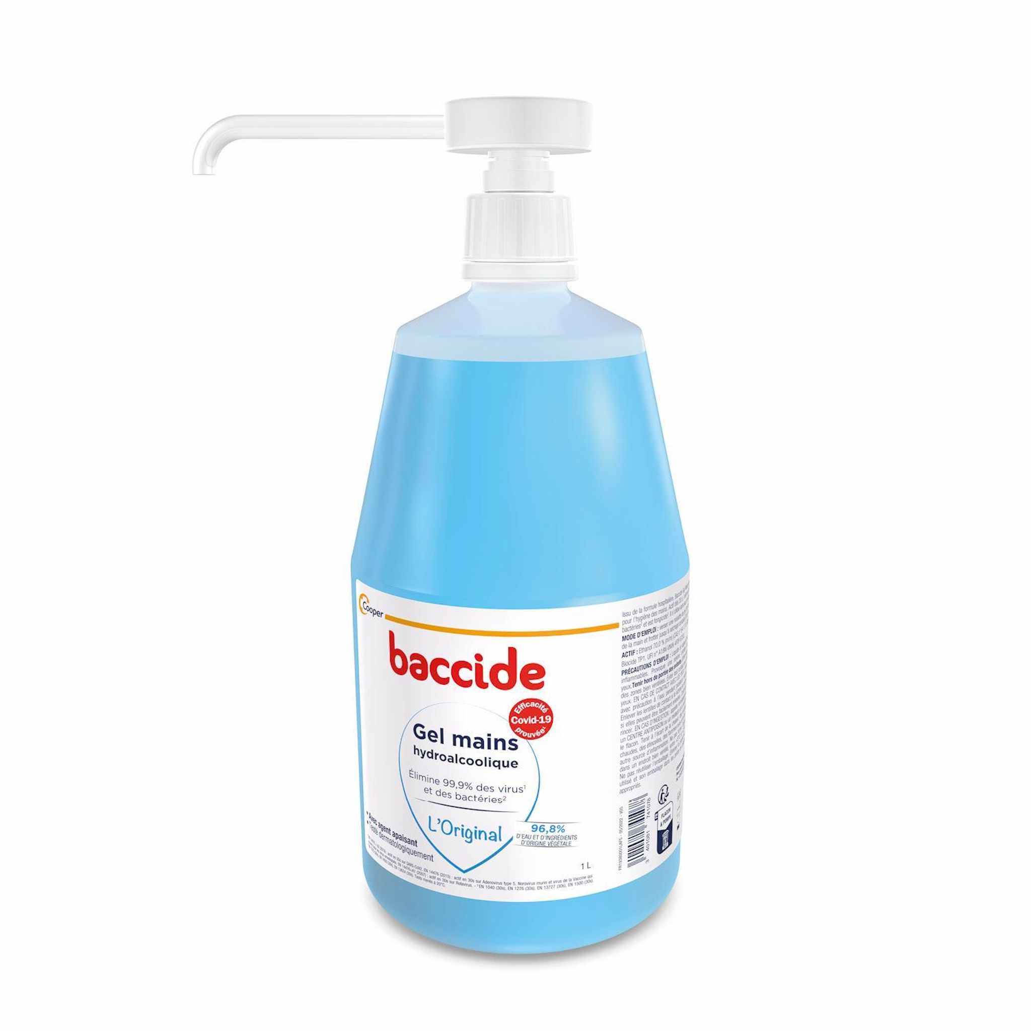 BACCIDE Gel mains hydroalcoolique 1l