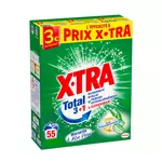 X-TRA Total + lessive en poudre Marseille et aloé véra  55 lavages 3,025kg