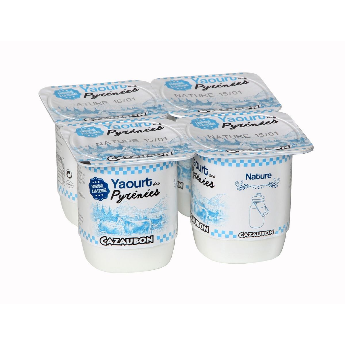 CAZAUBON Yaourt Nature Des Pyr n es 4x125g Pas Cher Auchan fr