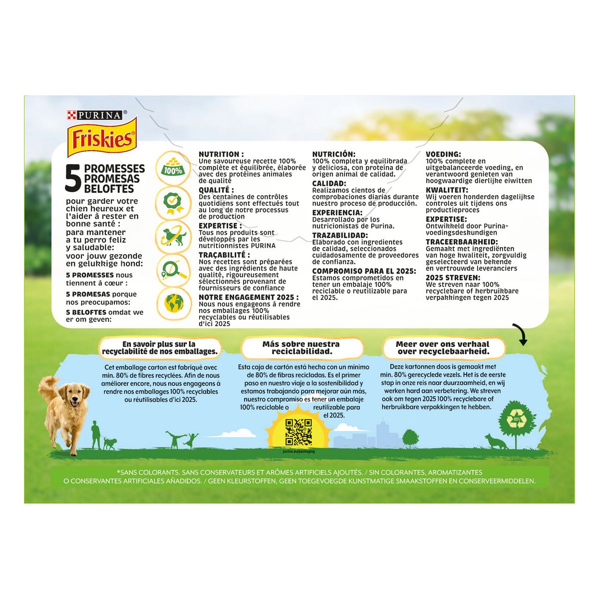 FRISKIES Sachets repas en sauce poulet bœuf agneau pour chien 12 sachets 12x100g