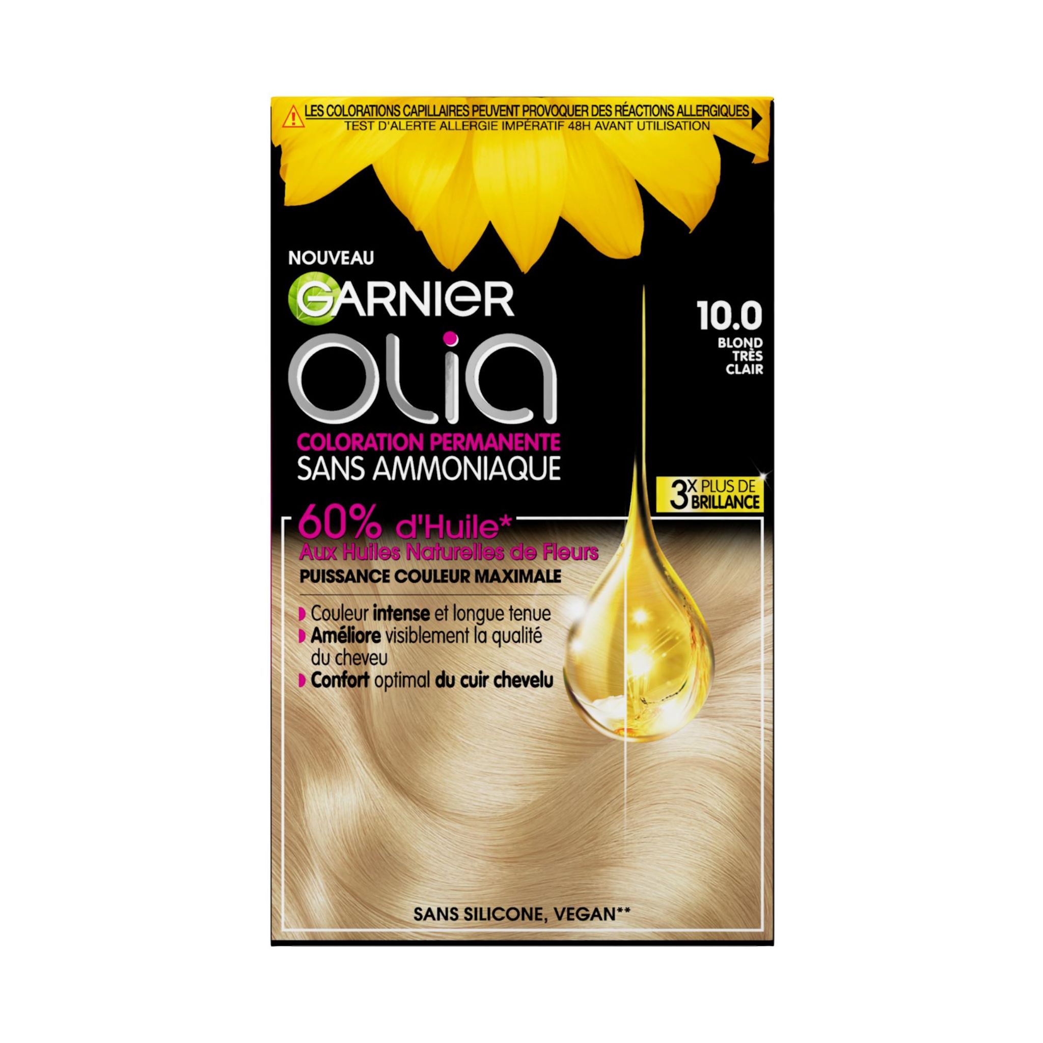 GARNIER Olia Coloration permanente sans ammoniaque 10.0 blond très clair 1 kit