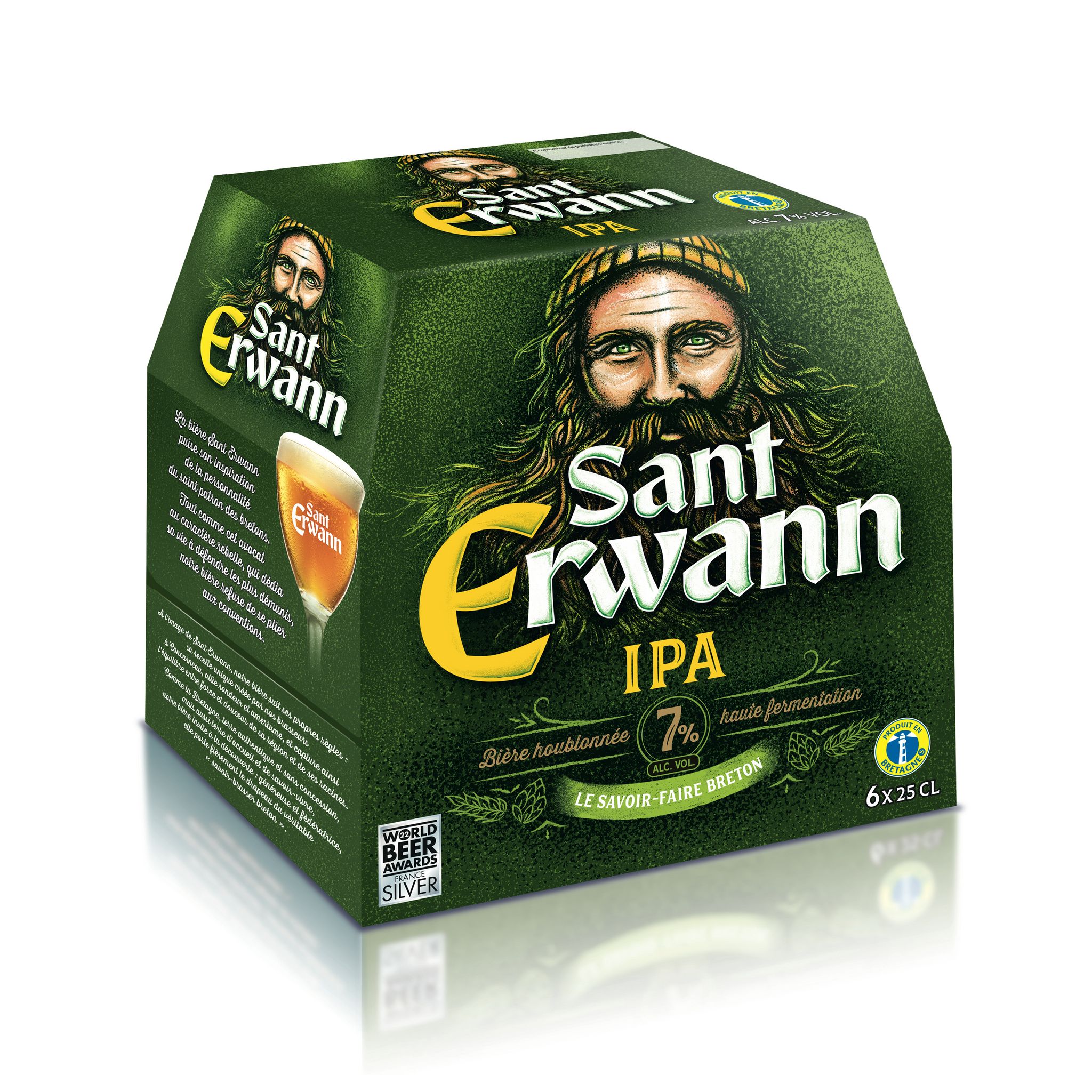 SANT ERWANN Bière blonde IPA 7% pack bouteilles 6x25cl
