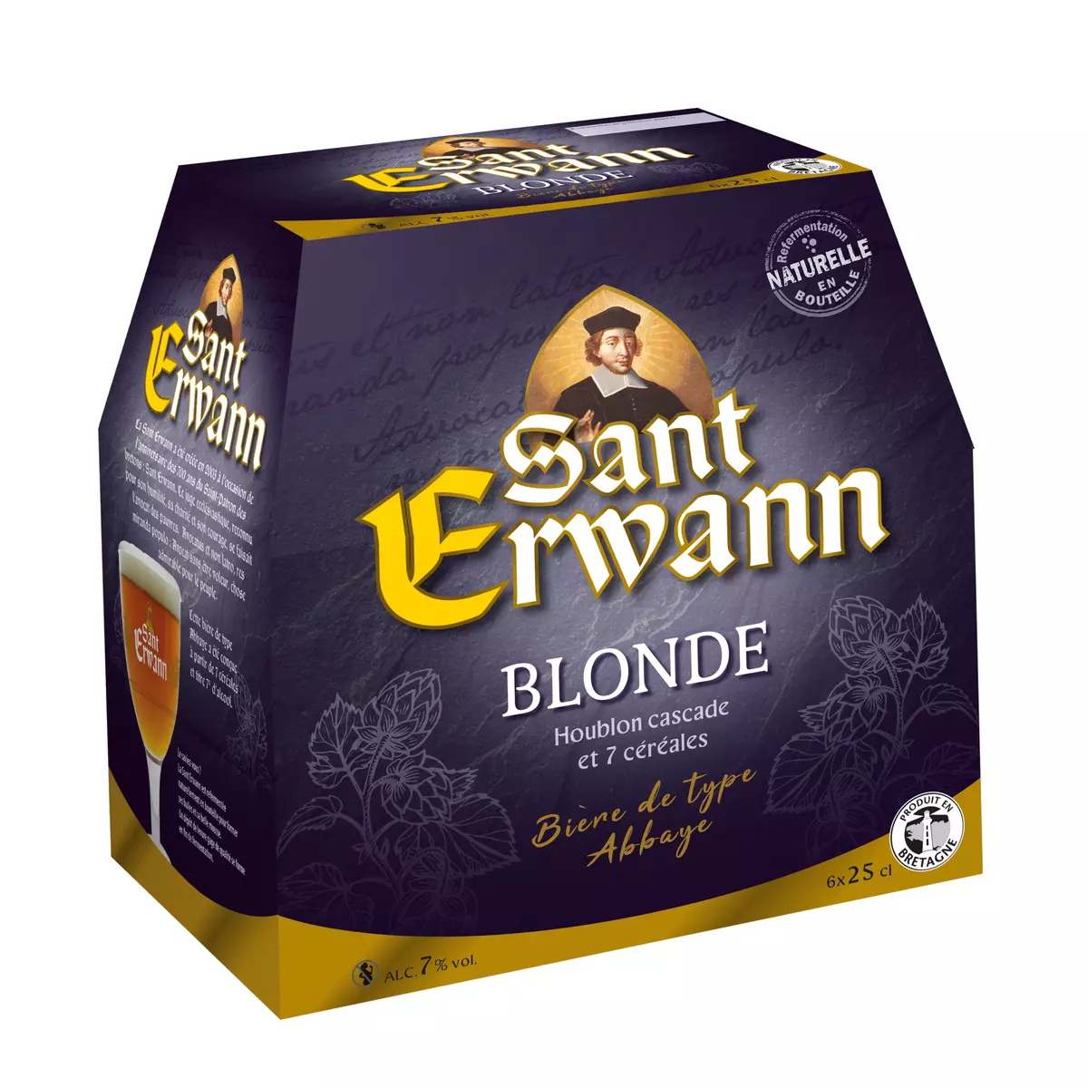 SANT ERWANN Bière blonde 7% bouteilles 6x25cl