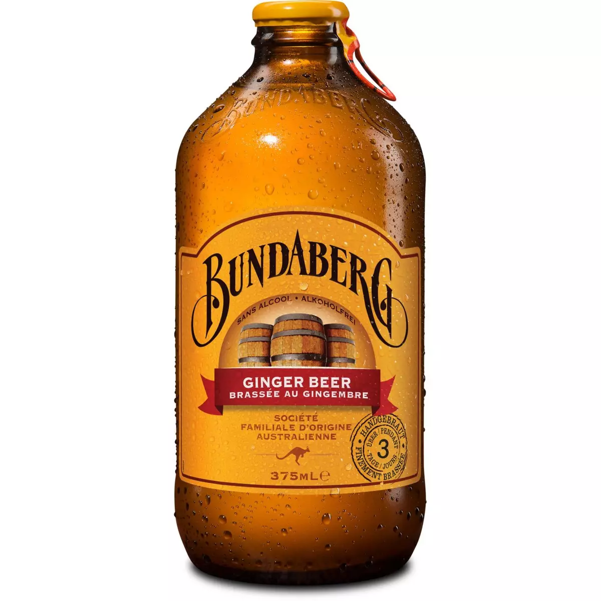 BUNDABERG Bière ginger australienne sans alcool 0.0% bouteille 37.5cl