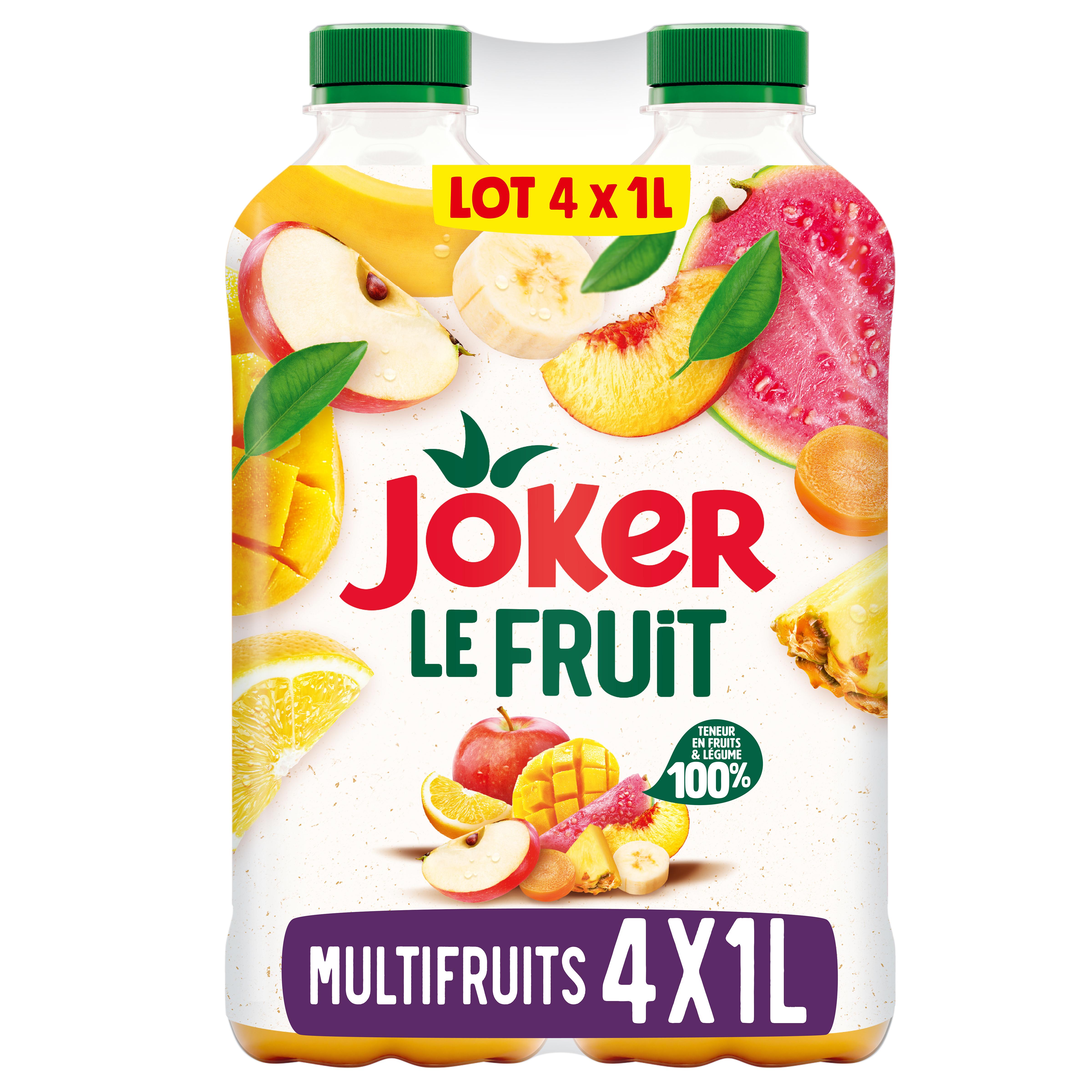 JOKER Pur jus multifruits sans sucres ajoutés 4x1l