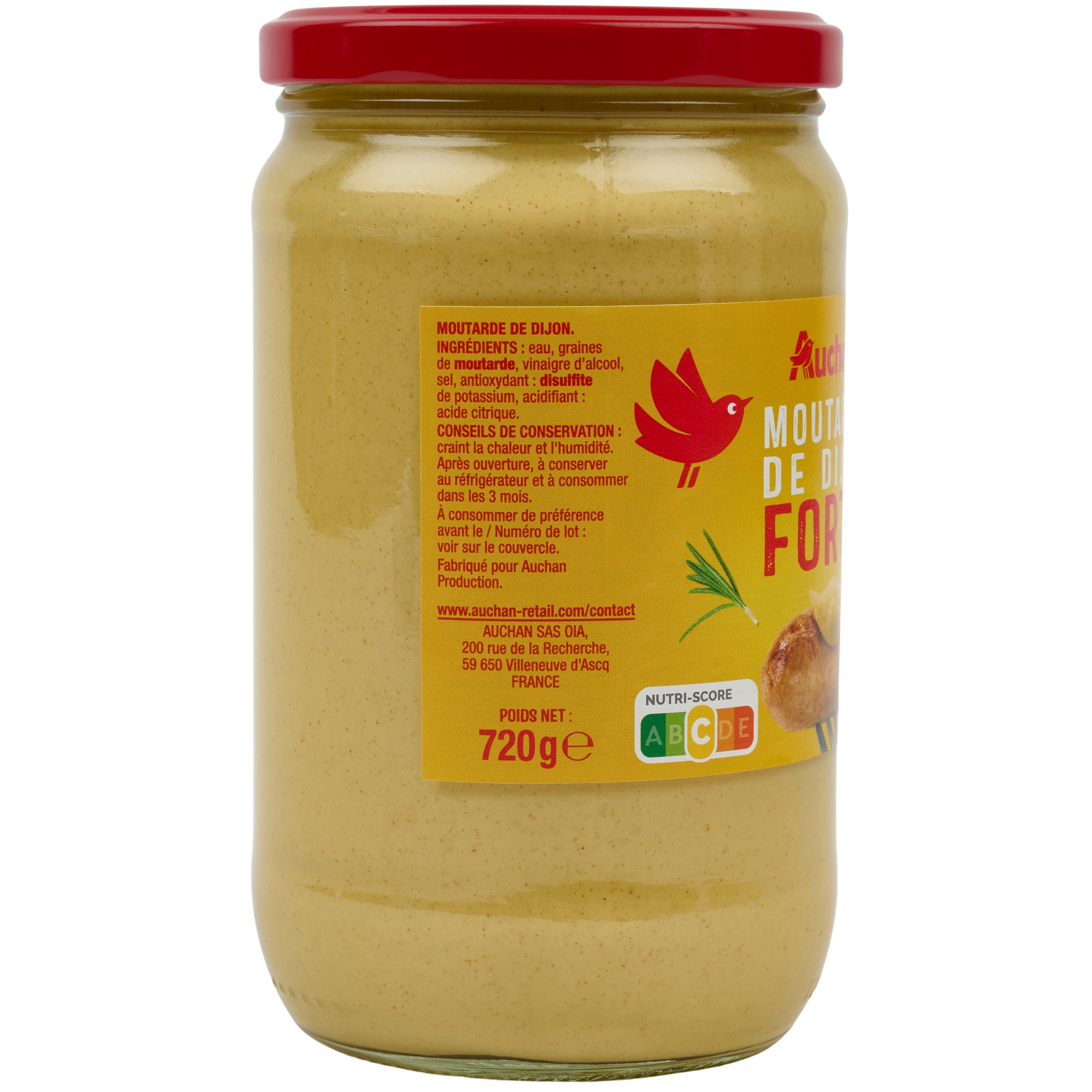 Voir la diapositive 3 : AUCHAN Moutarde de Dijon forte en bocal 720g