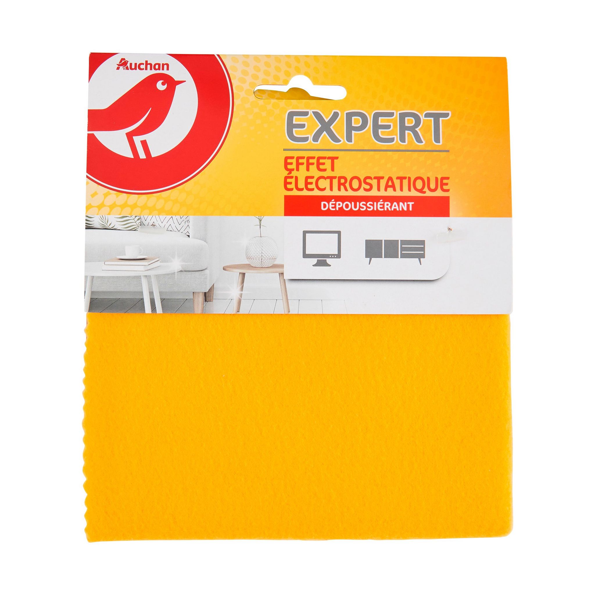 Voir la diapositive 3 : AUCHAN Chiffon dépoussiérant expert effet électrostatique 1 pièce