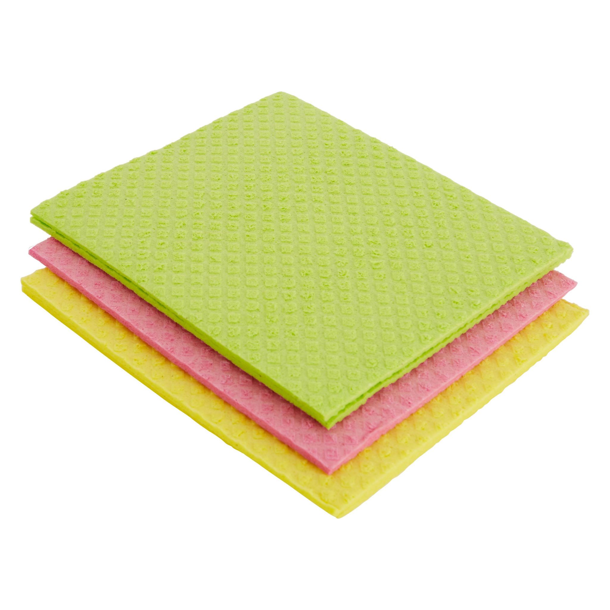 Voir la diapositive 3 : AUCHAN Lavettes multi-usages 5 lavettes