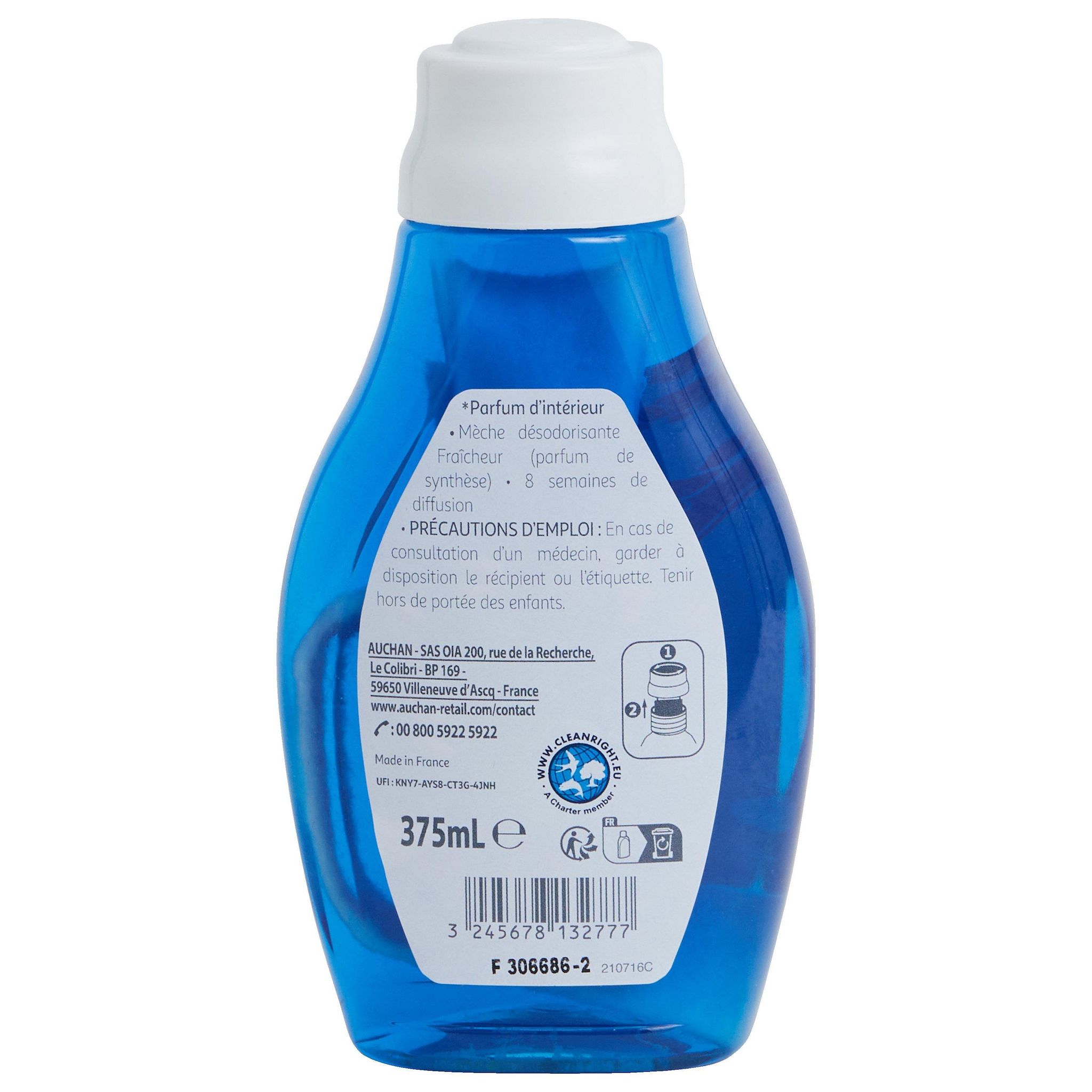 Voir la diapositive 2 : AUCHAN Mèche désodorisante fraîcheur 375ml