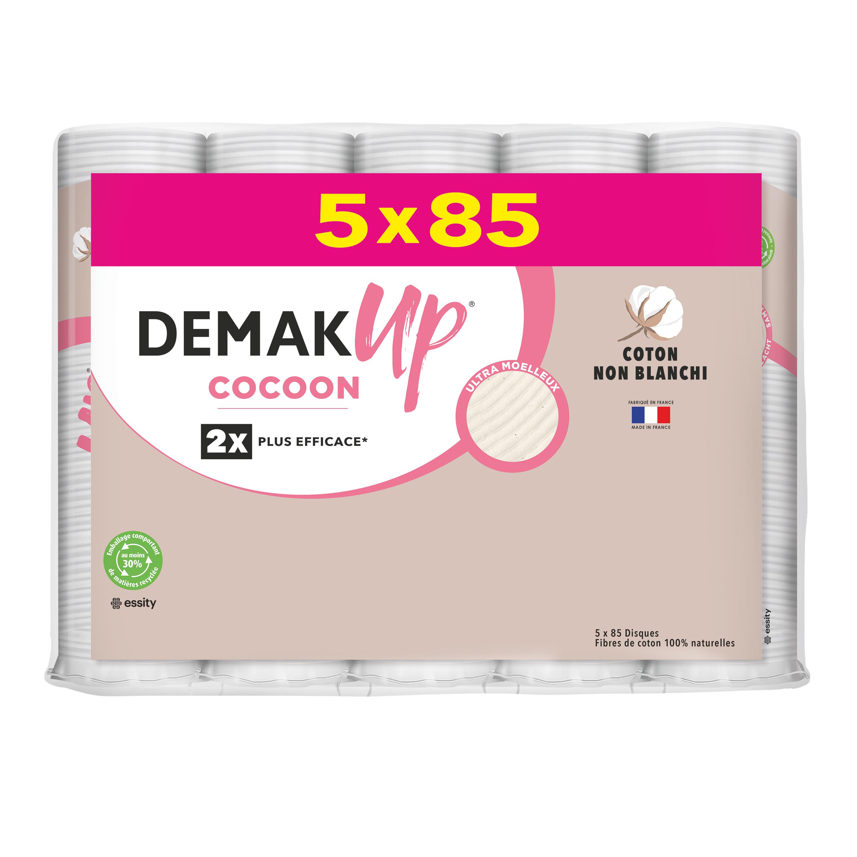 DEMAK'UP Cocoon cotons disques à démaquiller 5x85 cotons