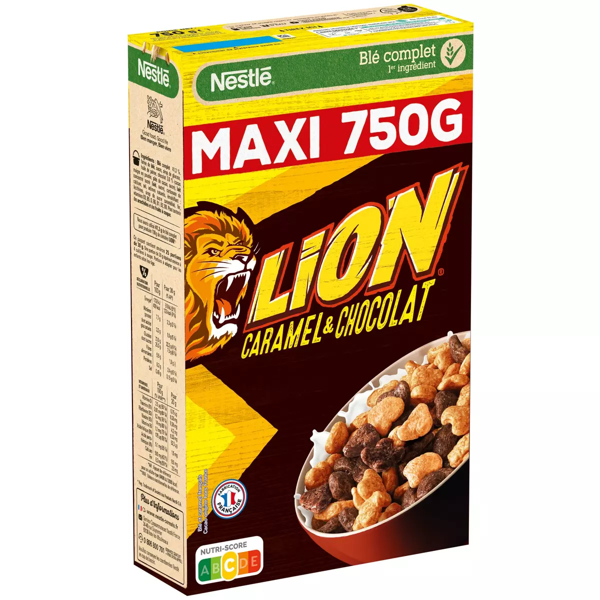 LION Céréales au caramel et chocolat Maxi format 750g