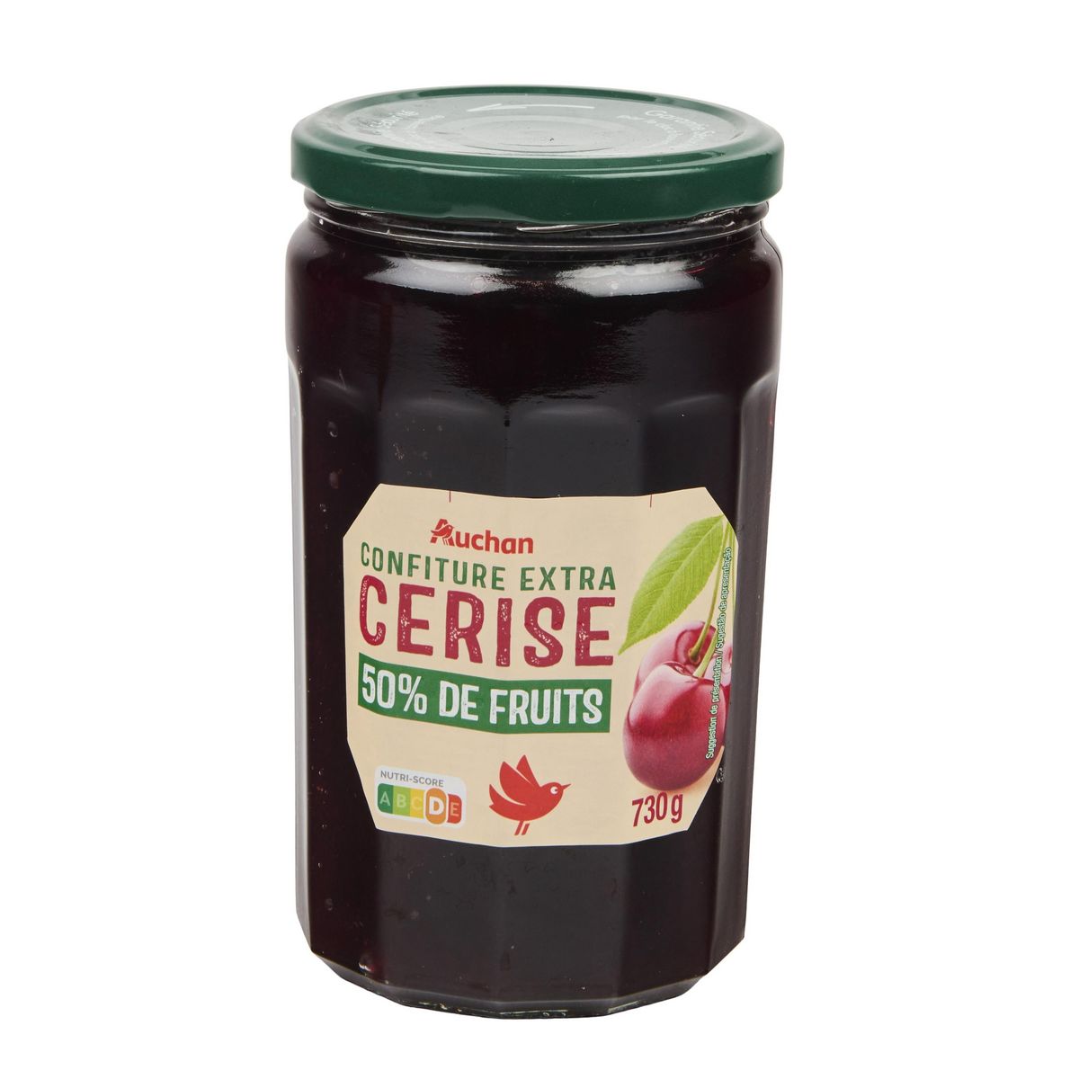 AUCHAN Confiture extra cerise 730g