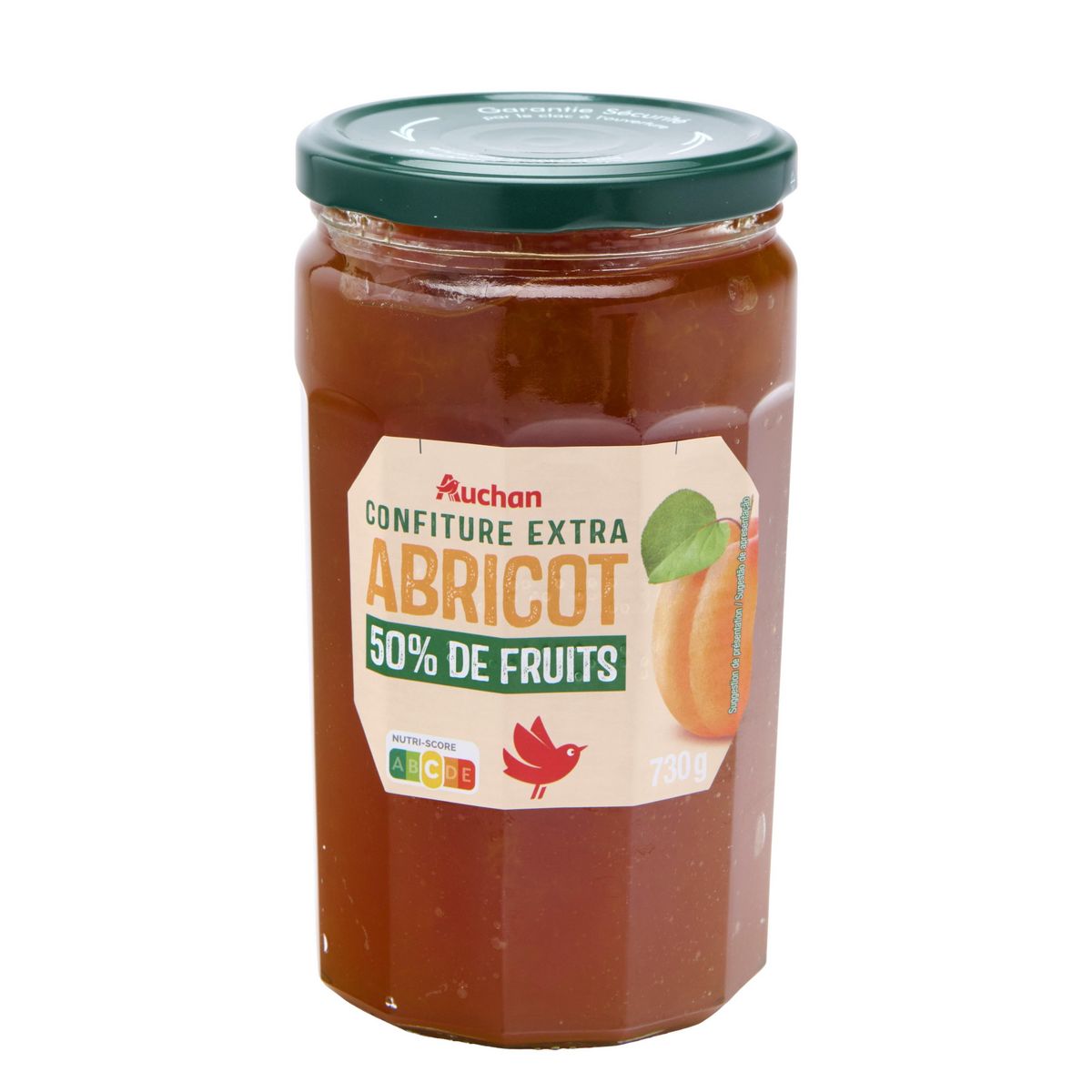 AUCHAN Confiture extra d'abricots 730g