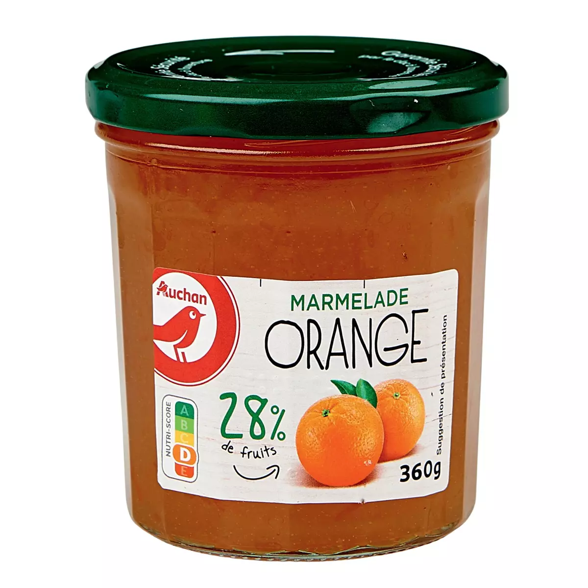AUCHAN Marmelade d'orange 360g