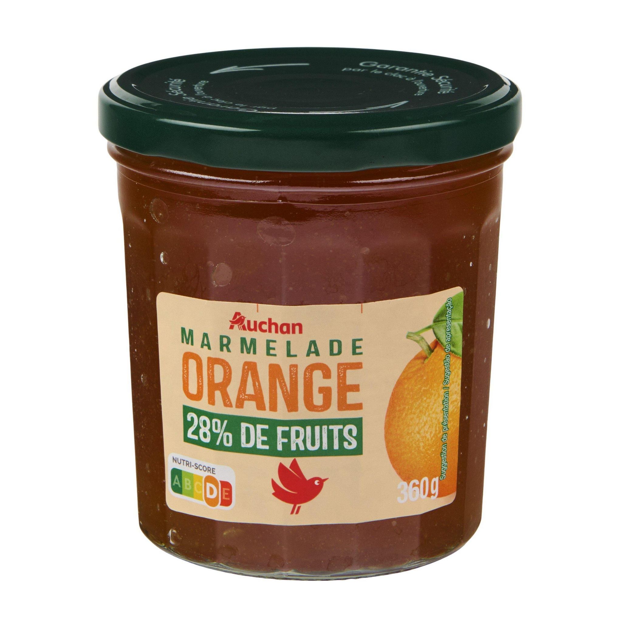 Voir la diapositive 2 : AUCHAN Marmelade d'orange 360g