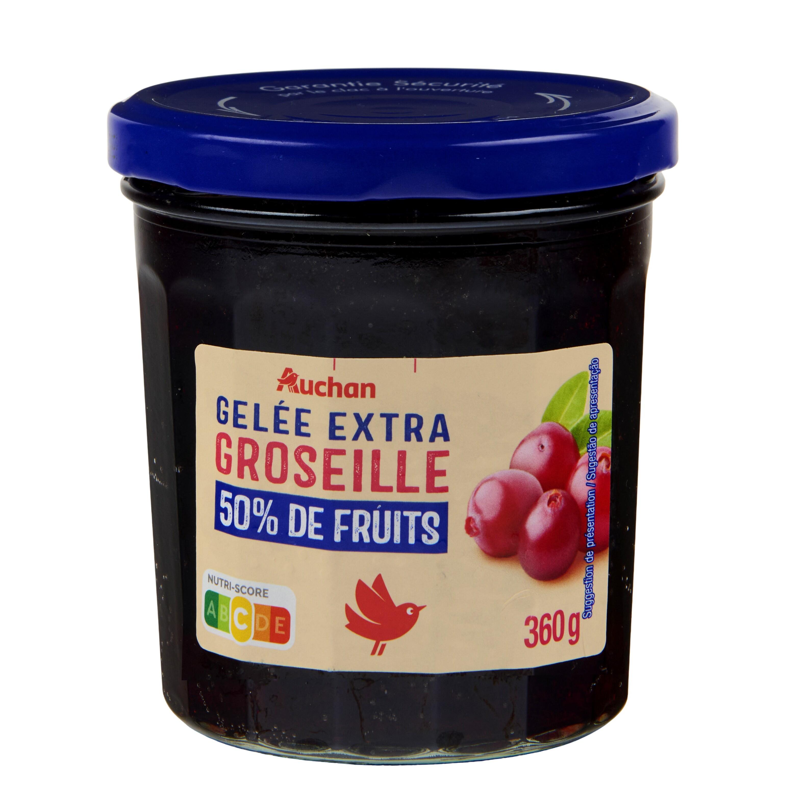 Voir la diapositive 3 : AUCHAN Gelée extra de groseilles 360g