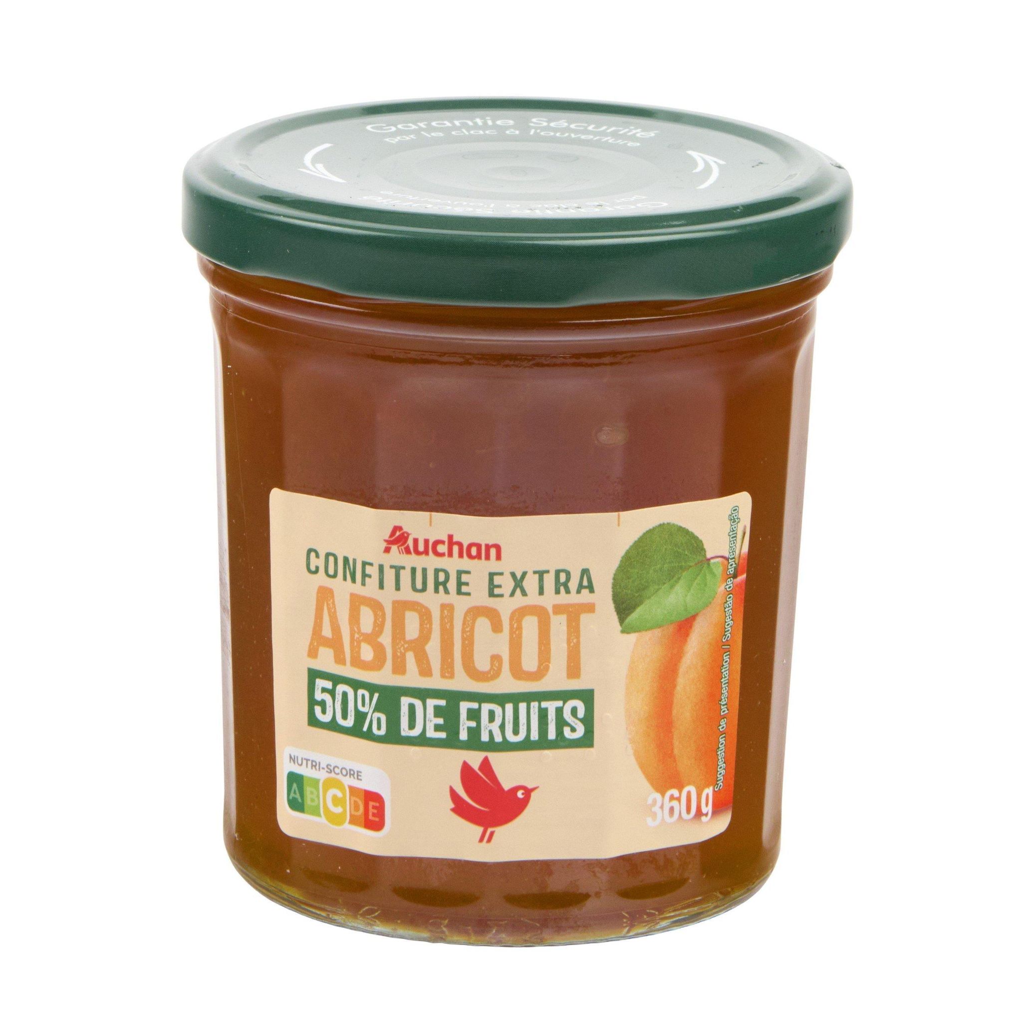 Voir la diapositive 2 : AUCHAN Confiture extra d'abricots 360g
