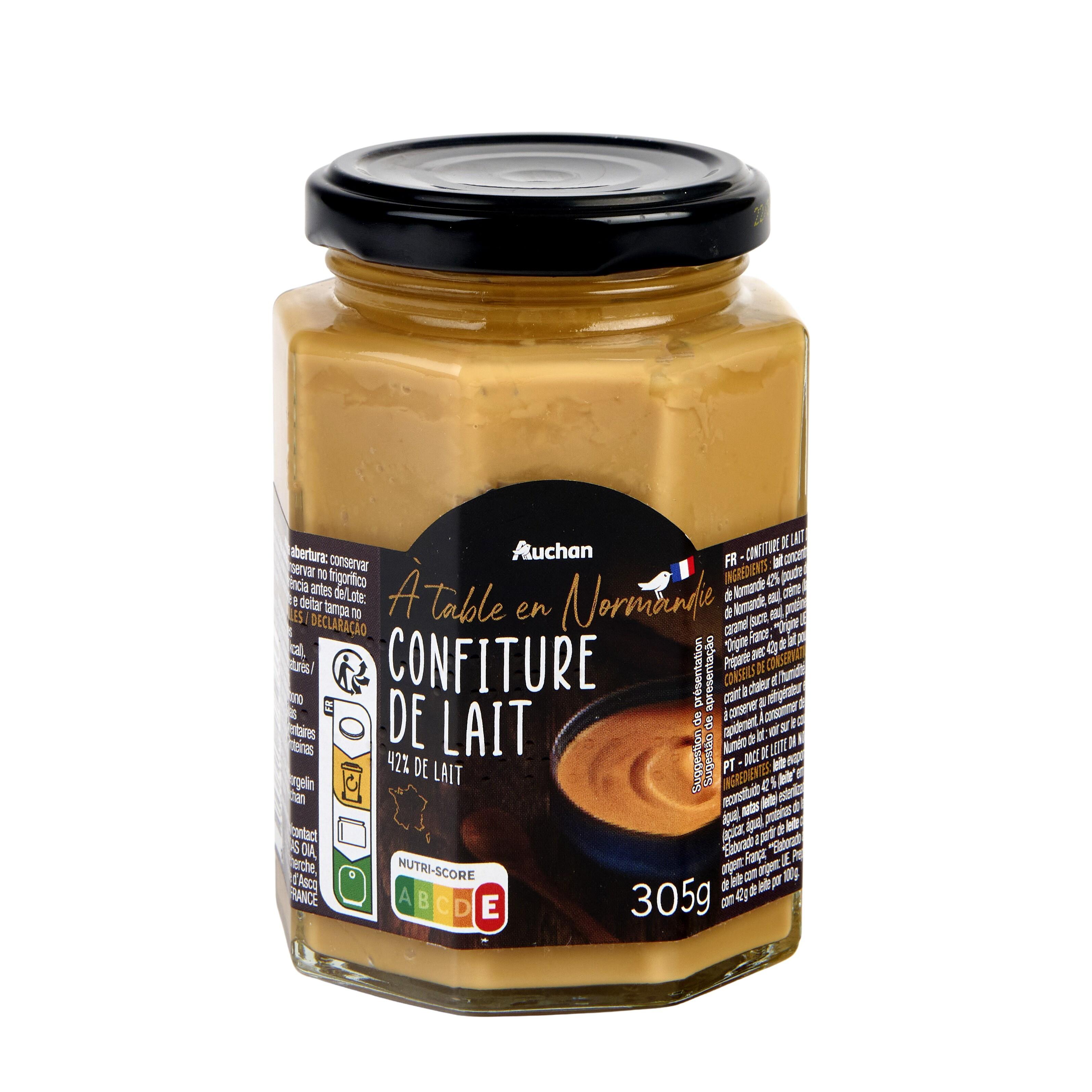 Voir la diapositive 3 : AUCHAN TERROIR Confiture de lait de Normandie 305g