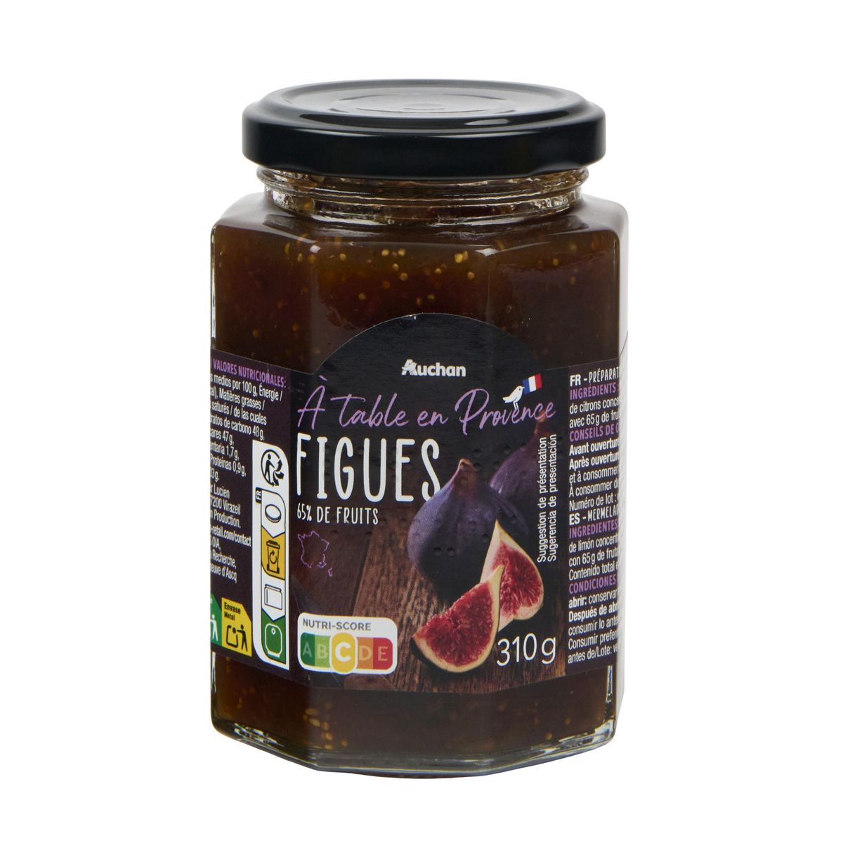 AUCHAN TERROIR Préparation de figues 310g