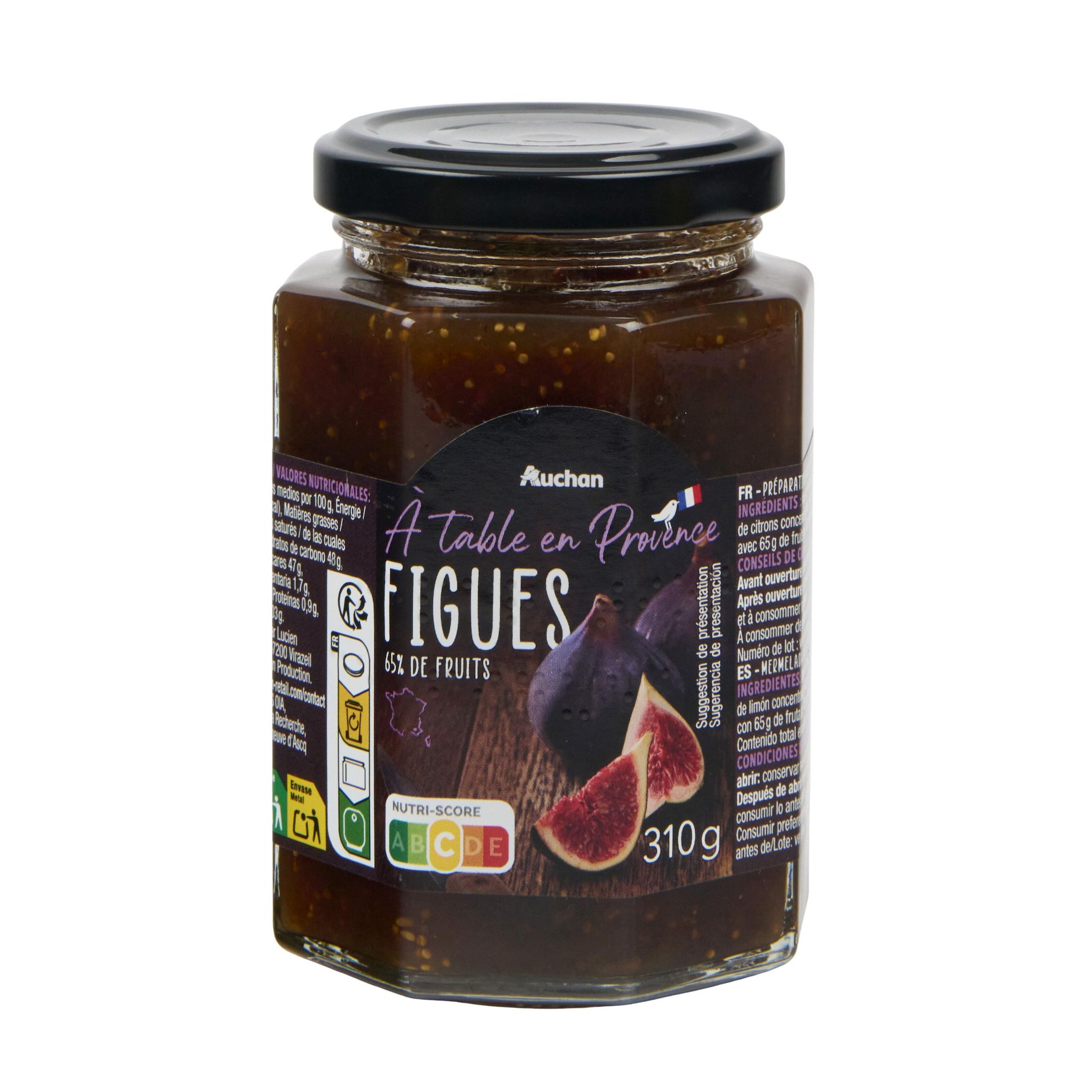 Voir la diapositive 5 : AUCHAN TERROIR Préparation de figues 310g