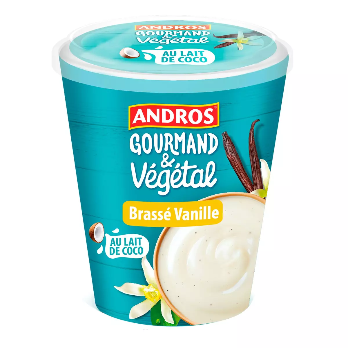 ANDROS Dessert végétal brassé à la vanille 400g