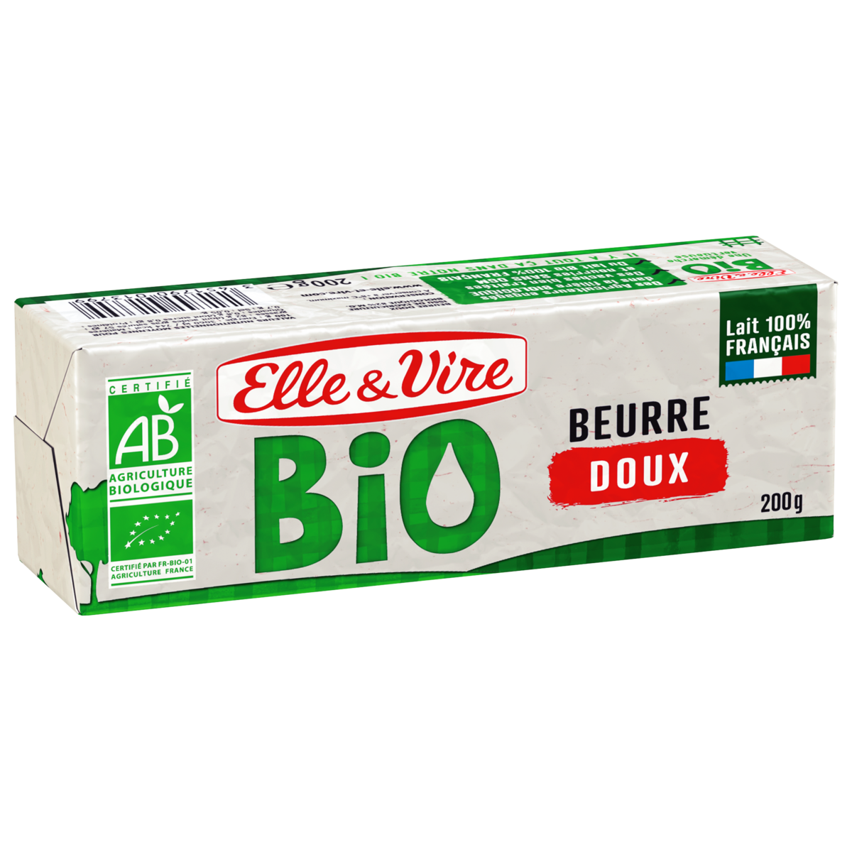 ELLE & VIRE Beurre doux bio 200g