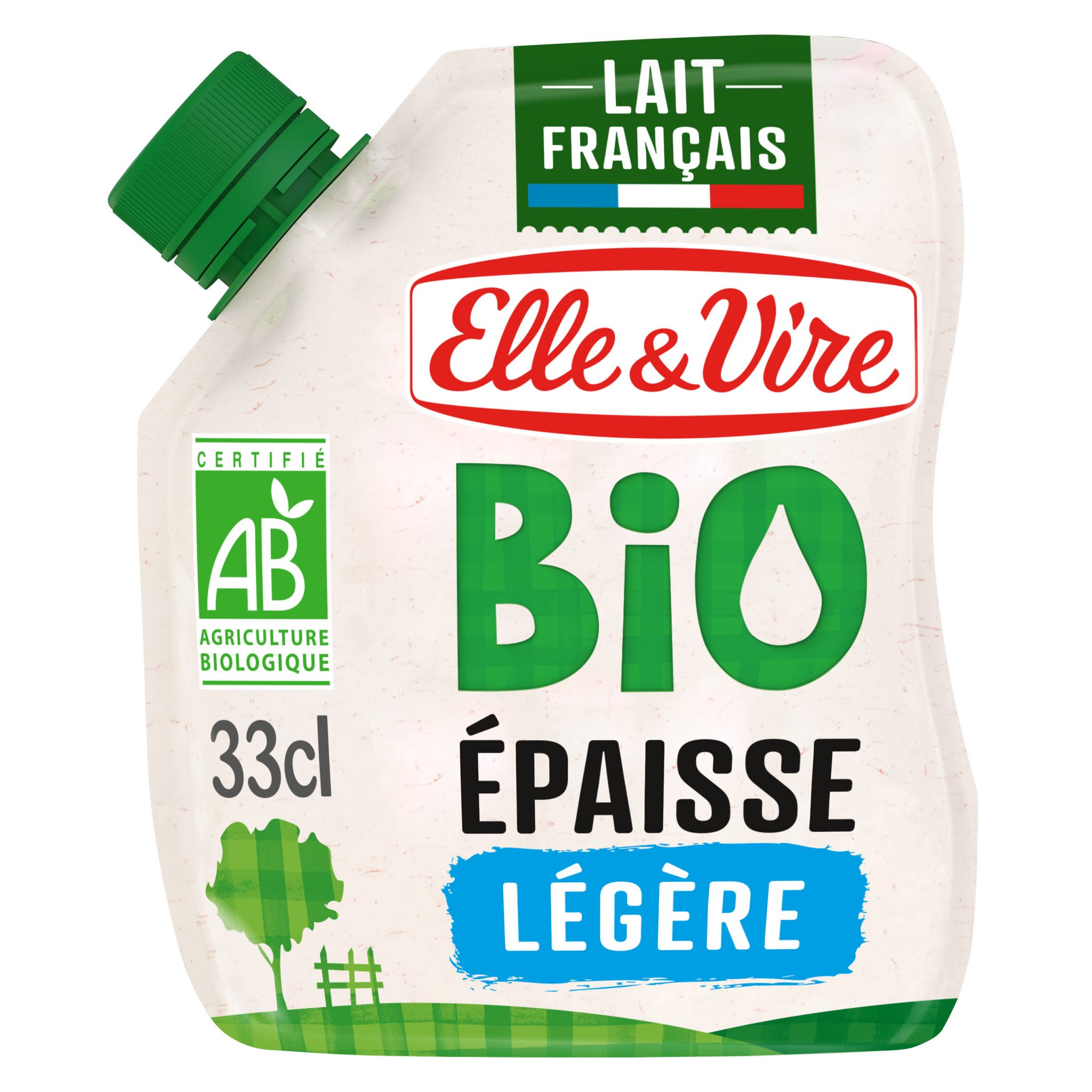 Voir la diapositive 2 : ELLE & VIRE Crème épaisse légère bio 33cl