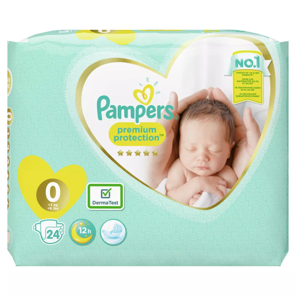 PAMPERS Premium protection couches taille 0 (-3kg) 24 couches