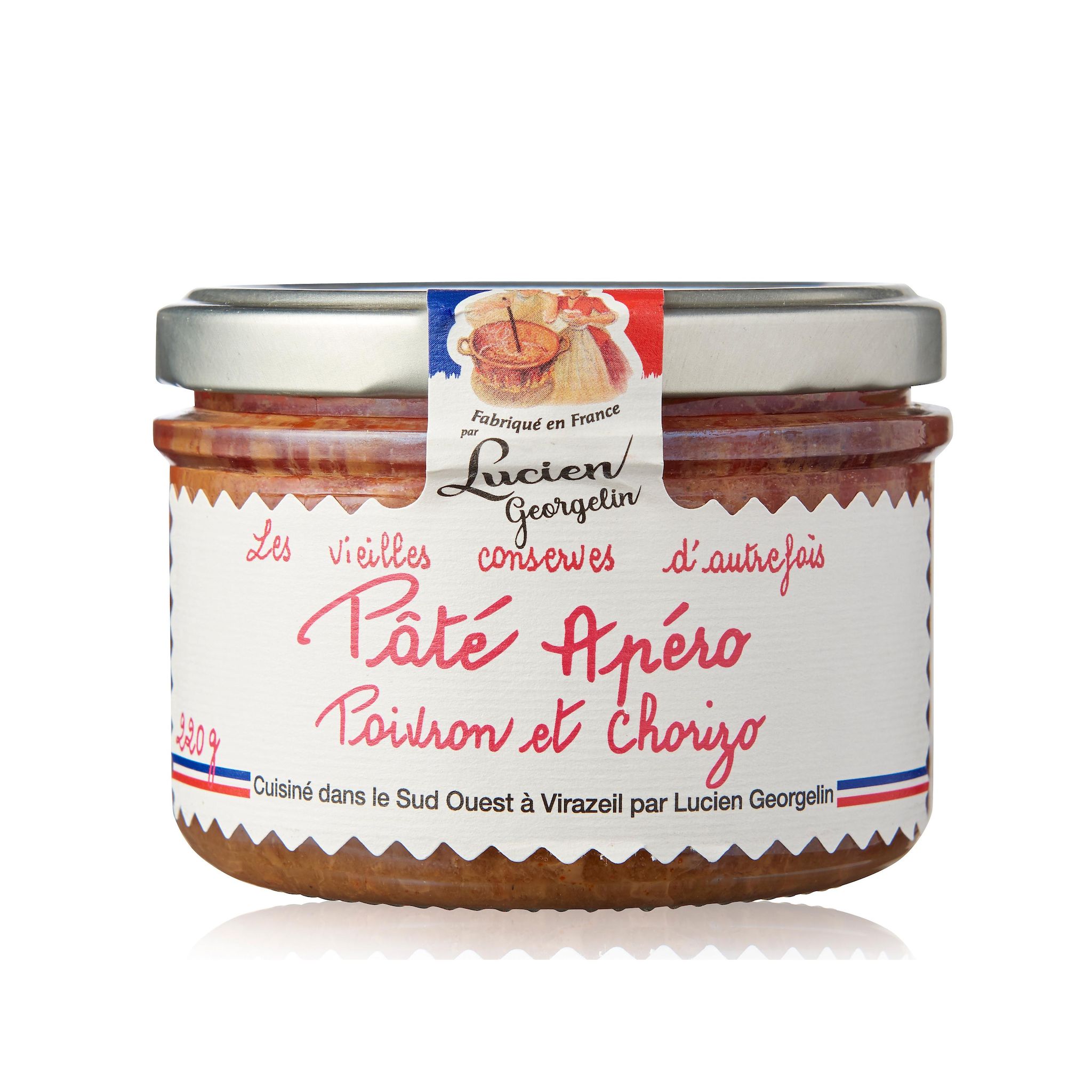 LUCIEN GEORGELIN Pâté apéro au poivron et chorizo 220g