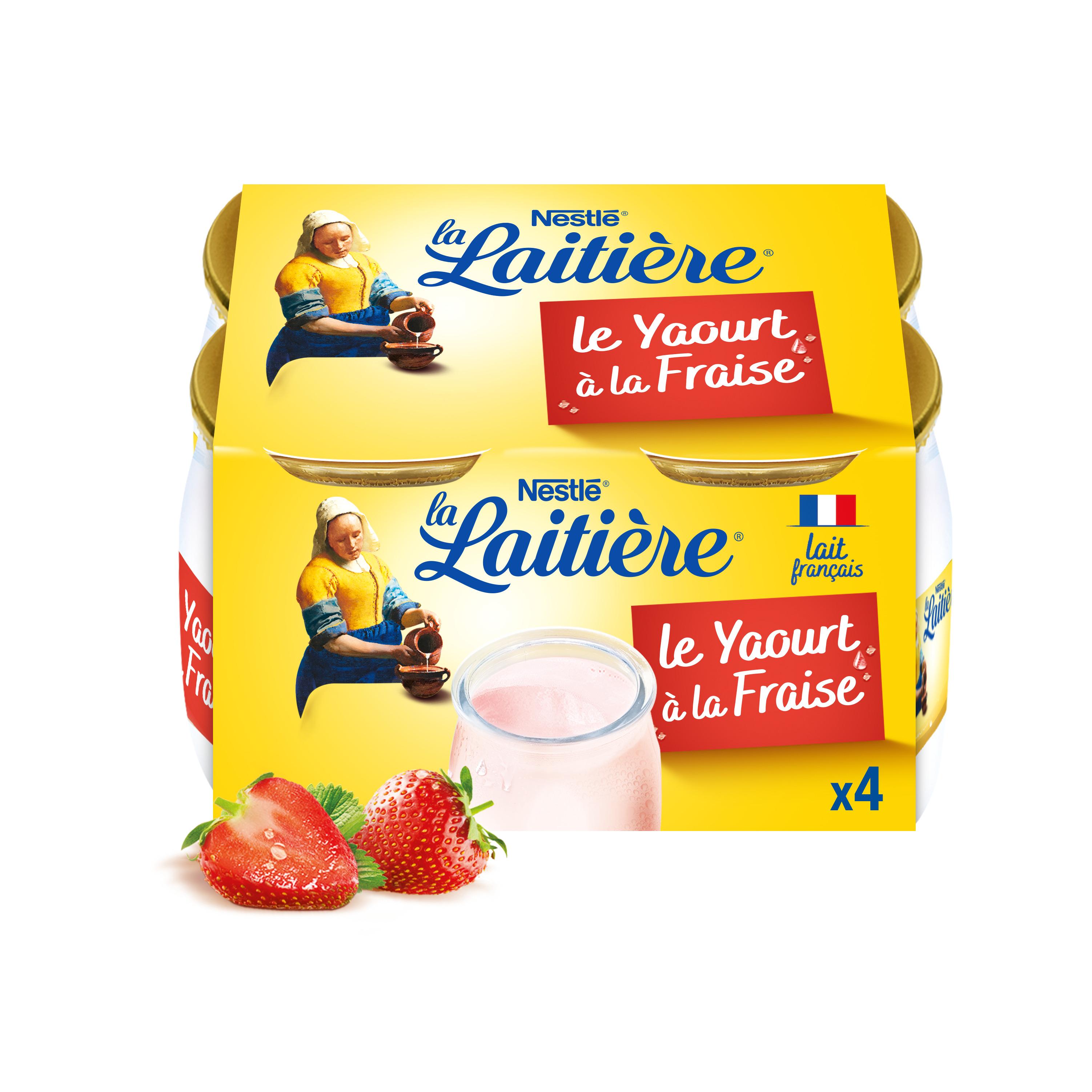 LA LAITIERE Yaourt à la fraise 4x125g