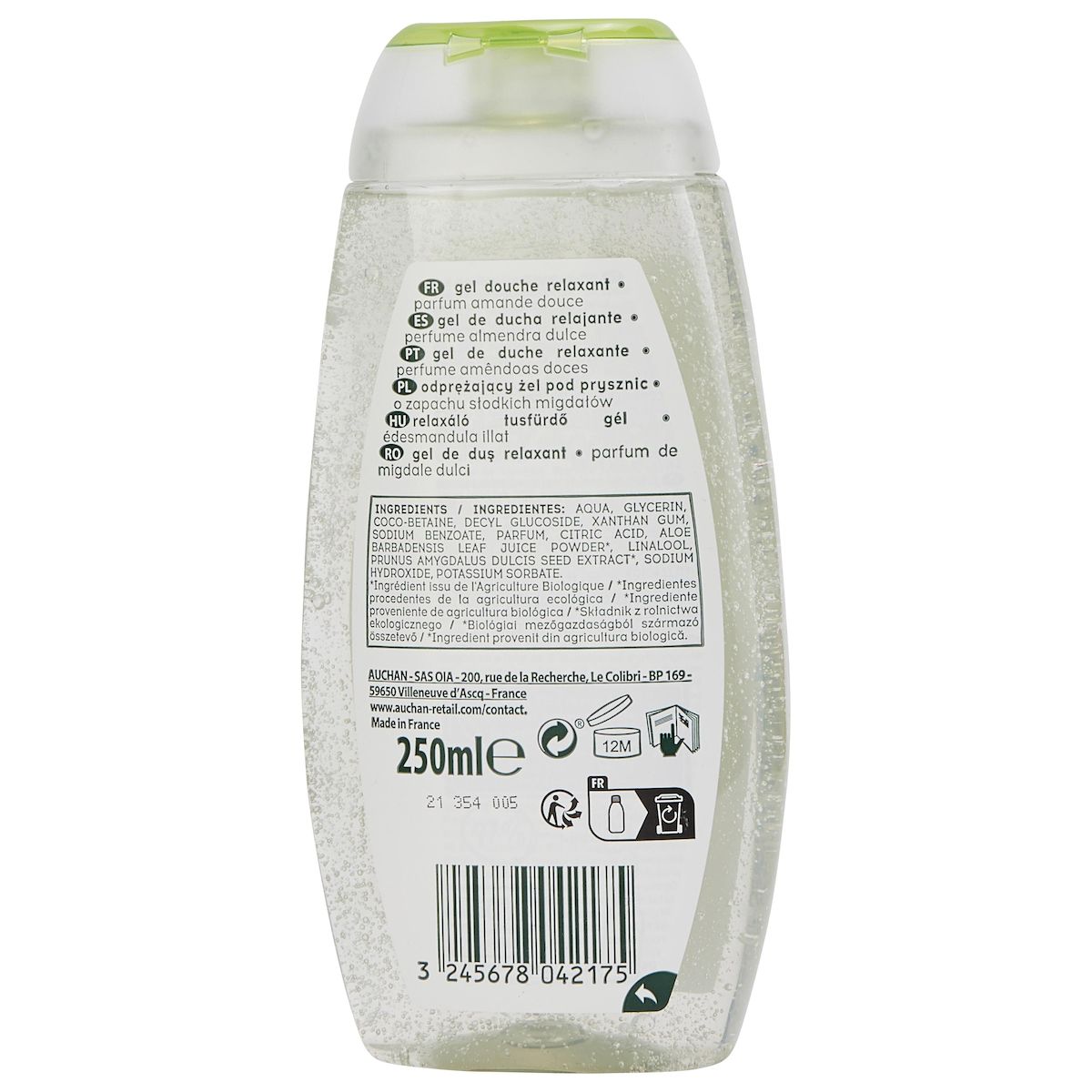 COSMIA BIO Gel douche bio à l'amande douce 250ml