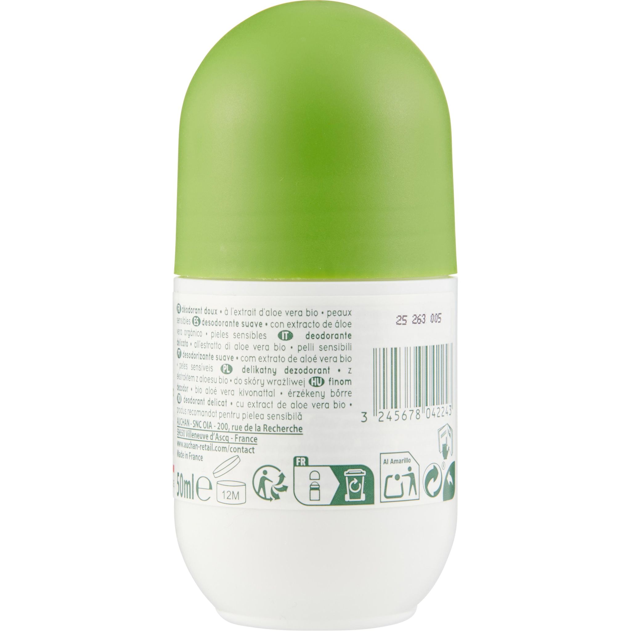 Voir la diapositive 2 : COSMIA BIO Déodorant bille doux aloe vera bio peaux sensibles 50ml