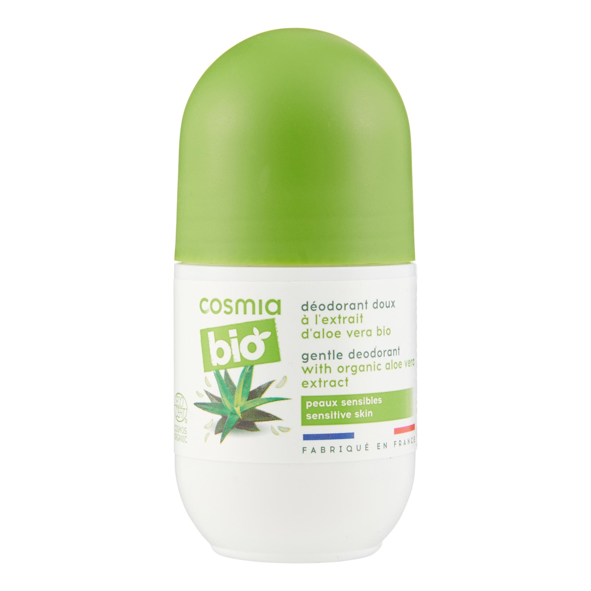 Voir la diapositive 3 : COSMIA BIO Déodorant bille doux aloe vera bio peaux sensibles 50ml