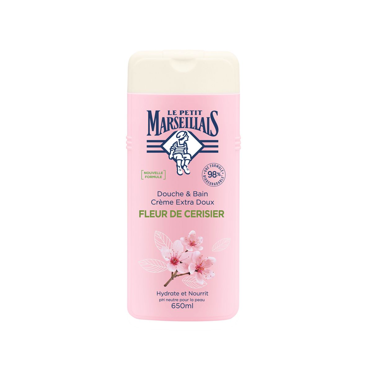 LE PETIT MARSEILLAIS Crème douche et bain fleur de cerisier 650ml