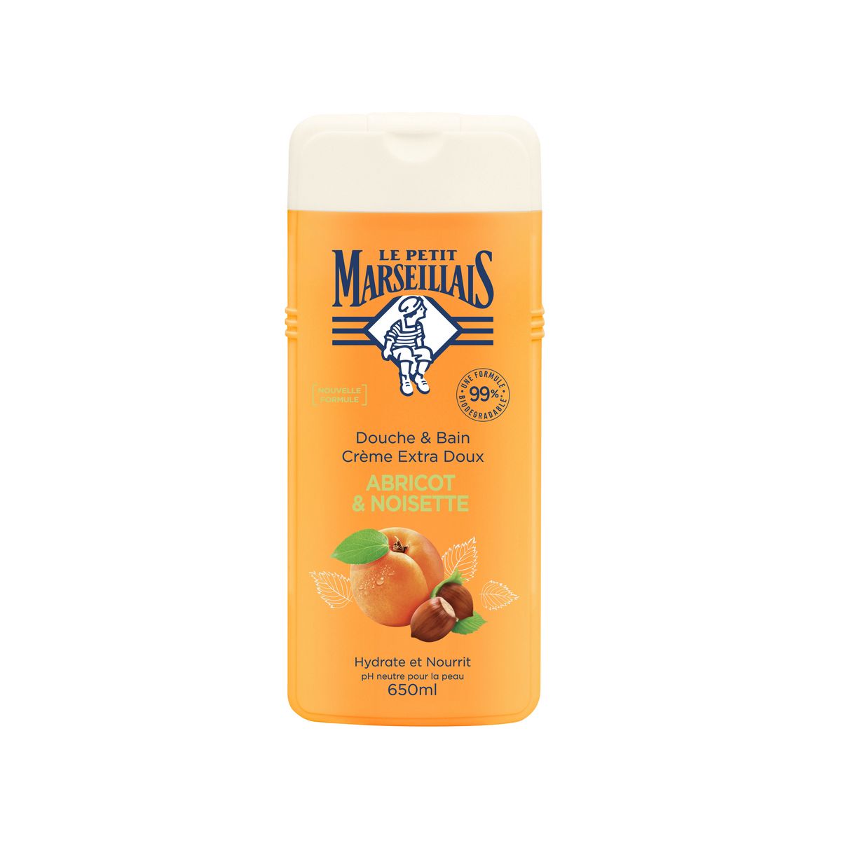 LE PETIT MARSEILLAIS Crème douche et bain hydratant nourrissant abricot noisette 650ml