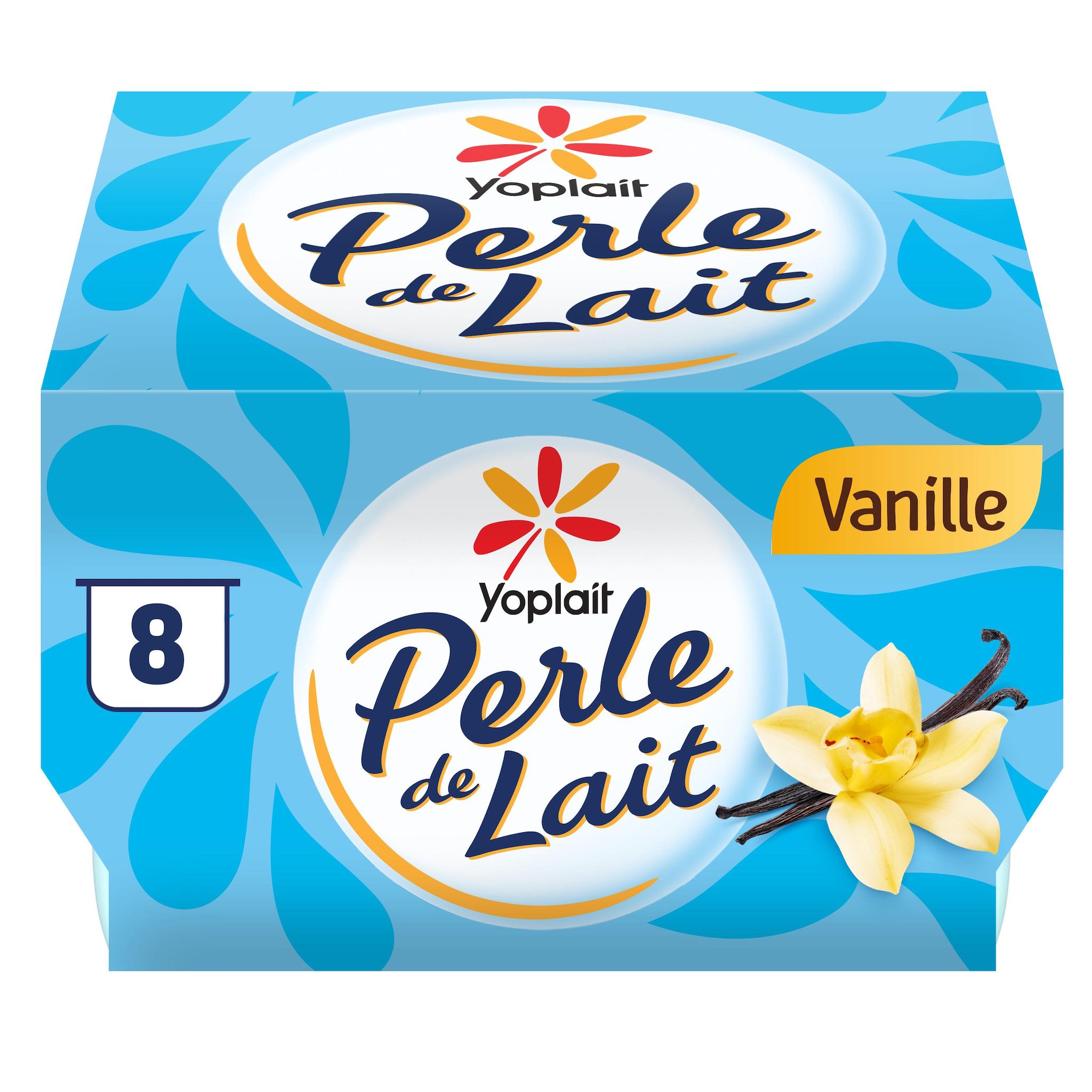 Voir la diapositive 2 : PERLE DE LAIT Yaourt brassé à la vanille 8x125g