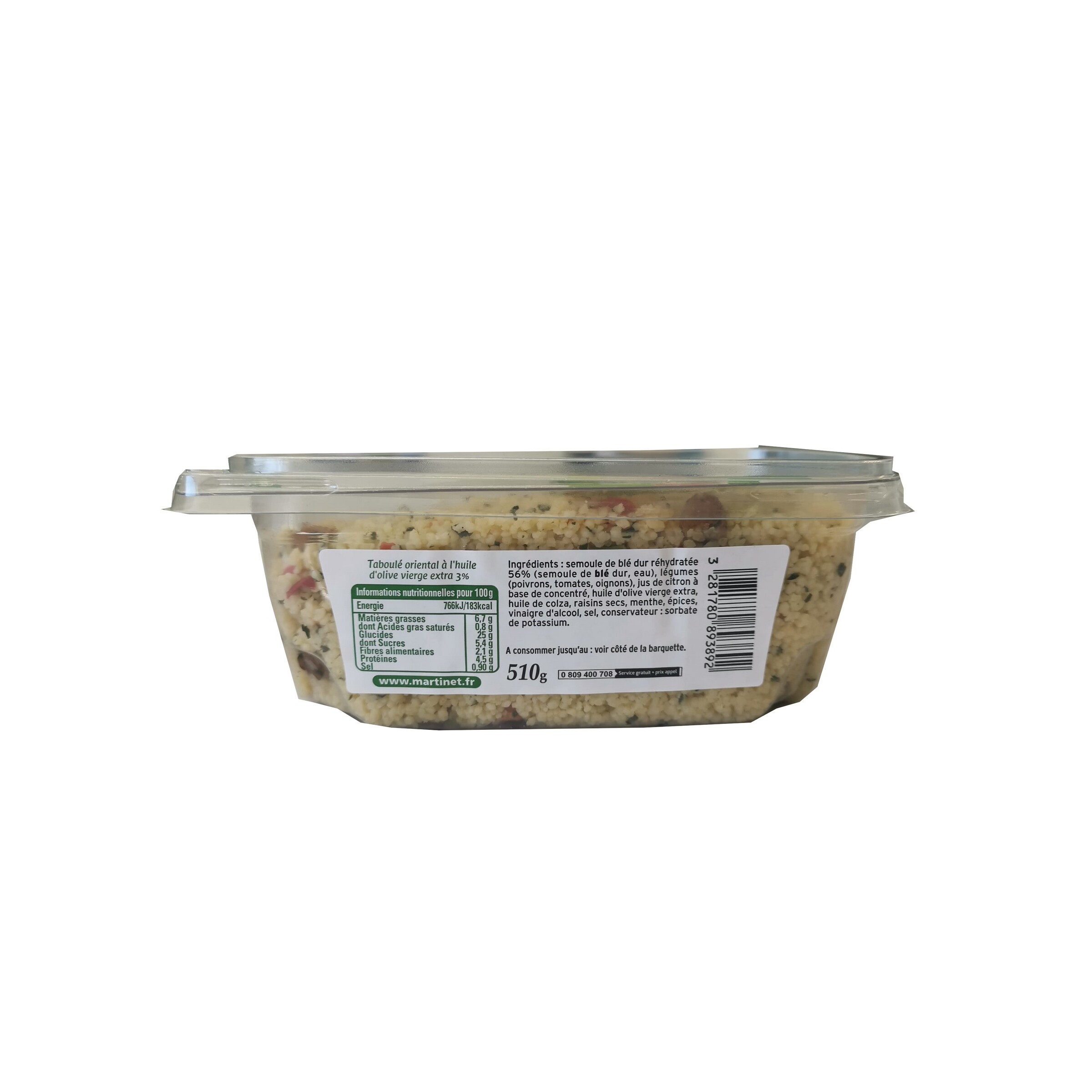 Voir la diapositive 3 : PIERRE MARTINET Taboulé oriental 510g