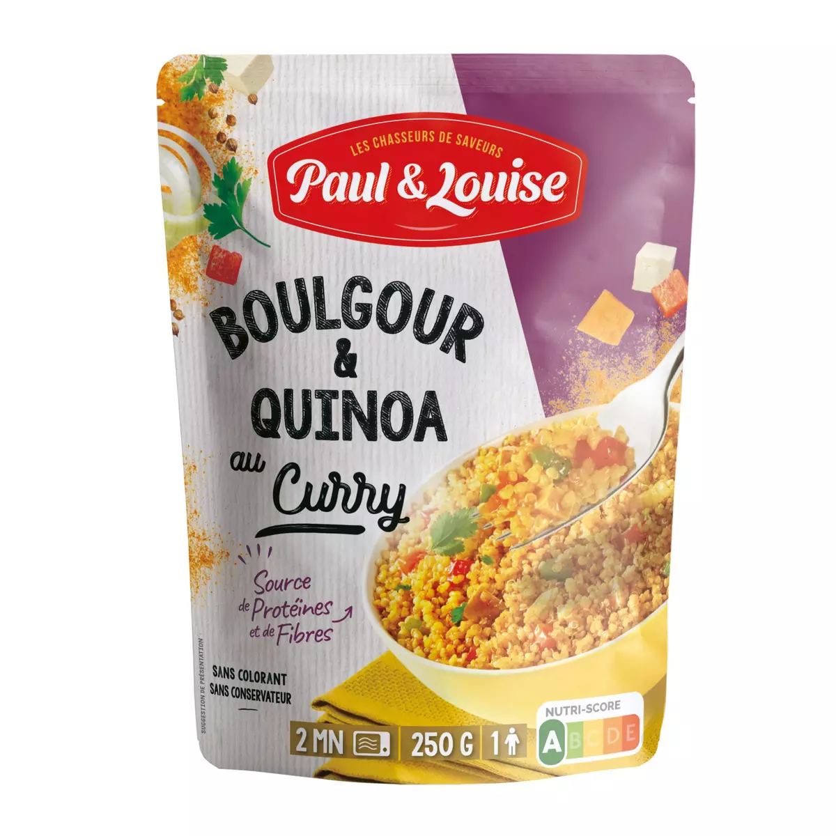 PAUL ET LOUISE Boulgour et quinoa au curry 1 personne 250g