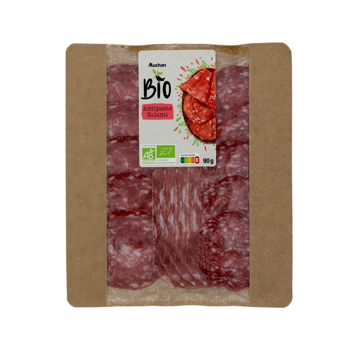 AUCHAN BIO Antipasto salami 90g