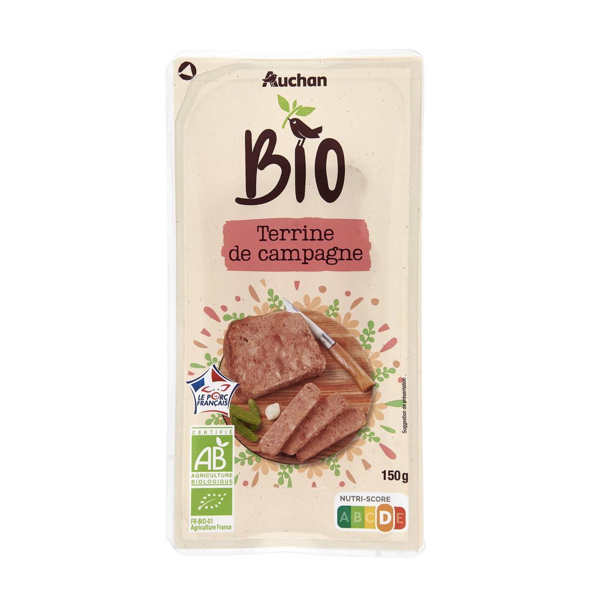 AUCHAN BIO Terrine de campagne 150g