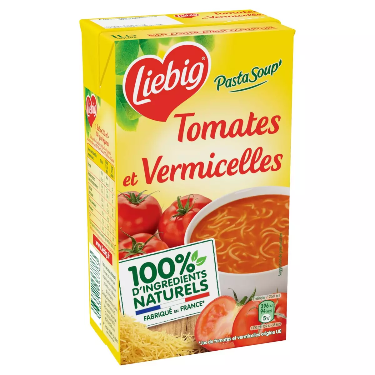LIEBIG Soupe tomates et vermicelles 4 personnes 1l