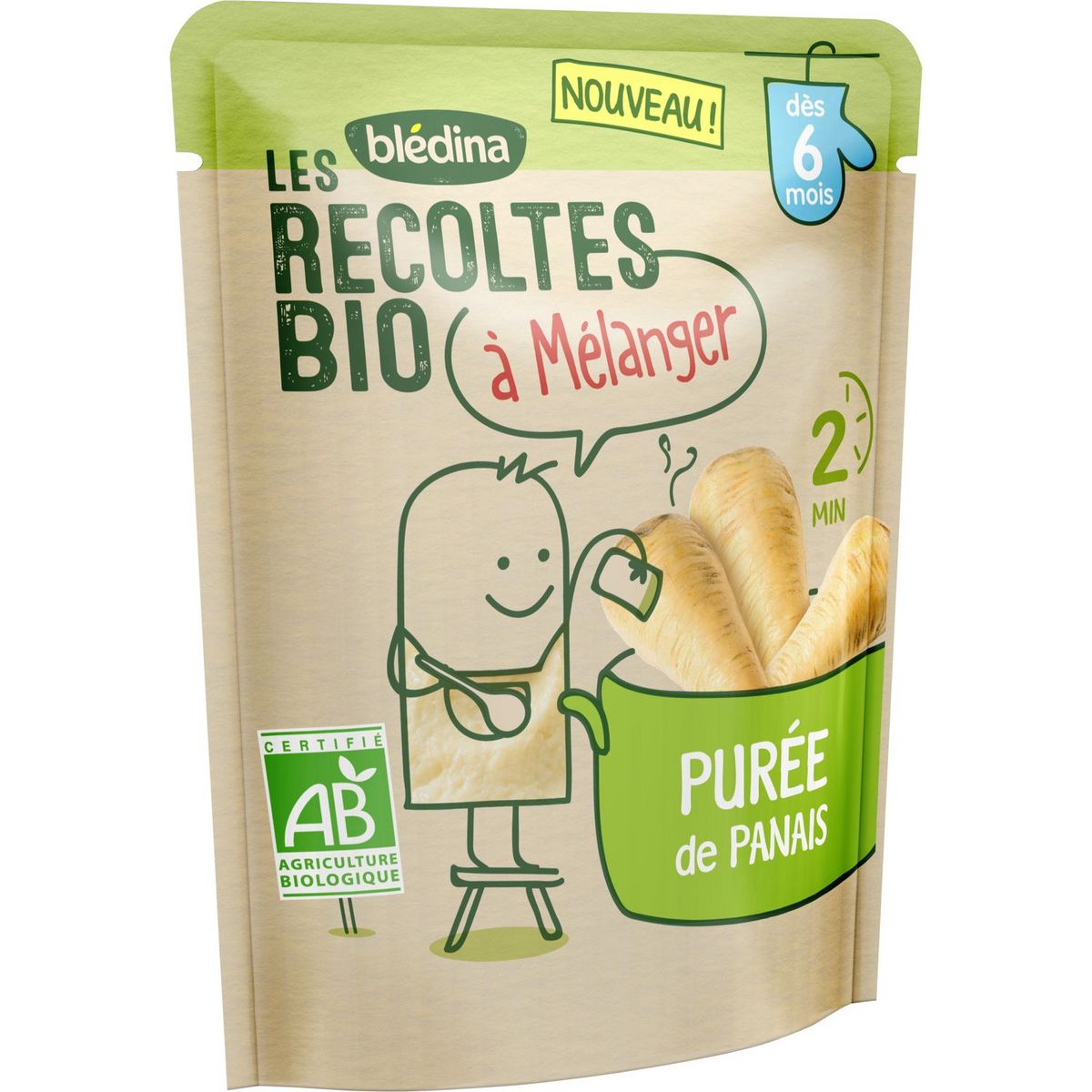 BLEDINA Purée de panais bio à mélanger dès 6 mois 120g